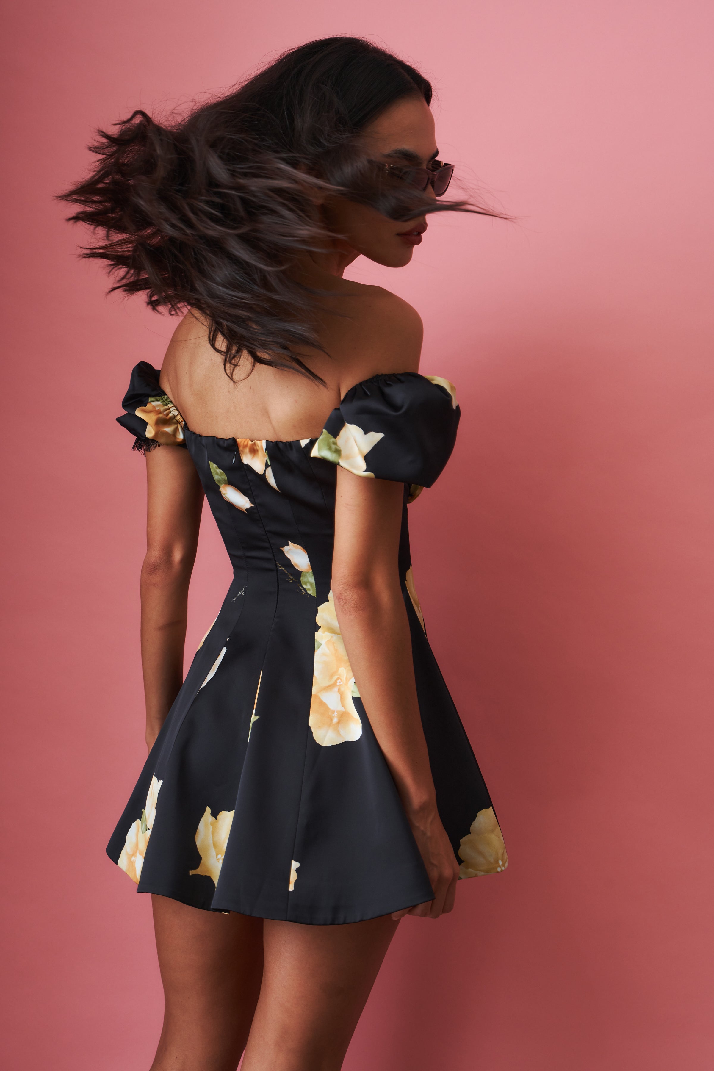 Alira Puff Sleeve Floral Dress - DÉSORDRE