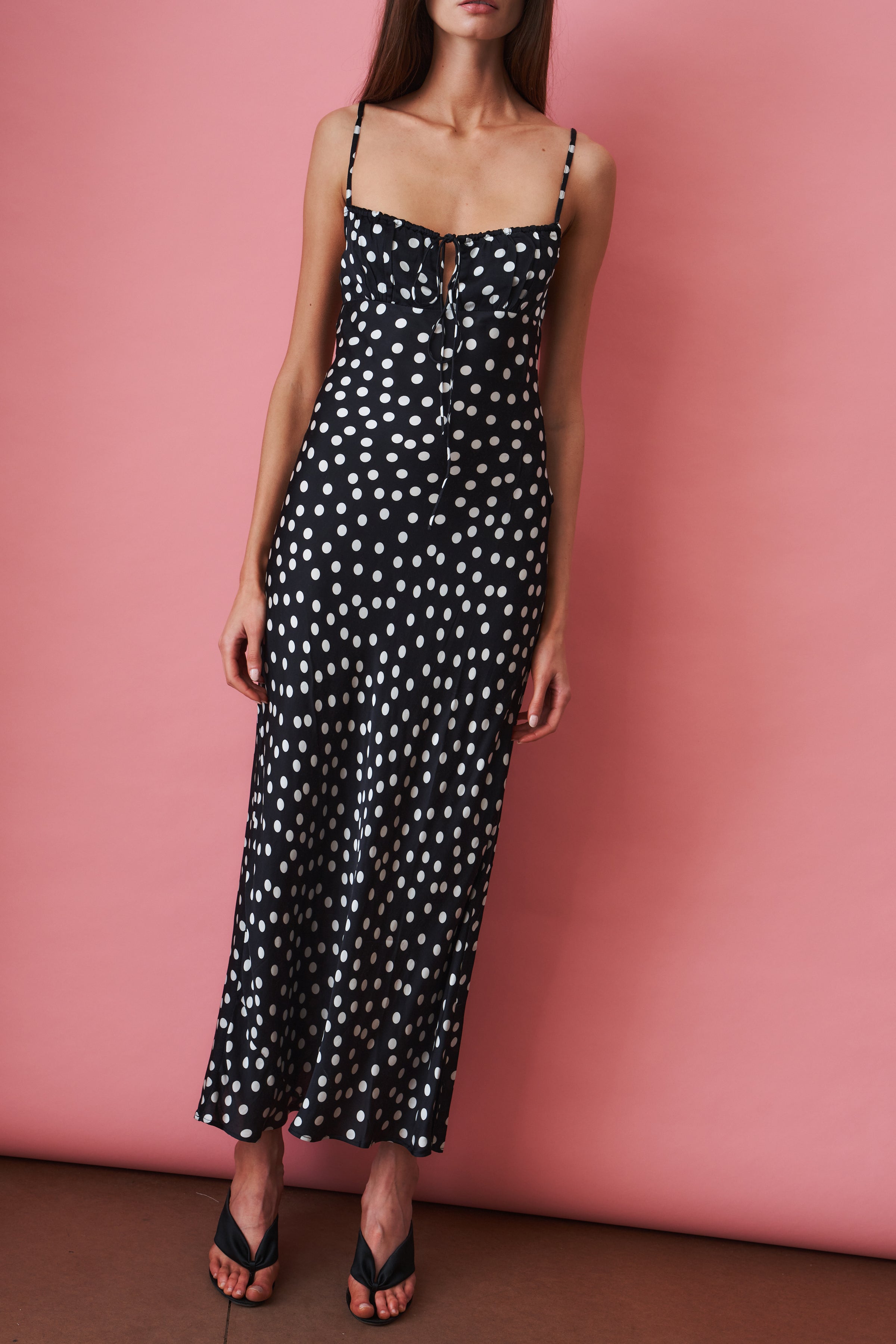 Slip Dress Black Polka - DÉSORDRE