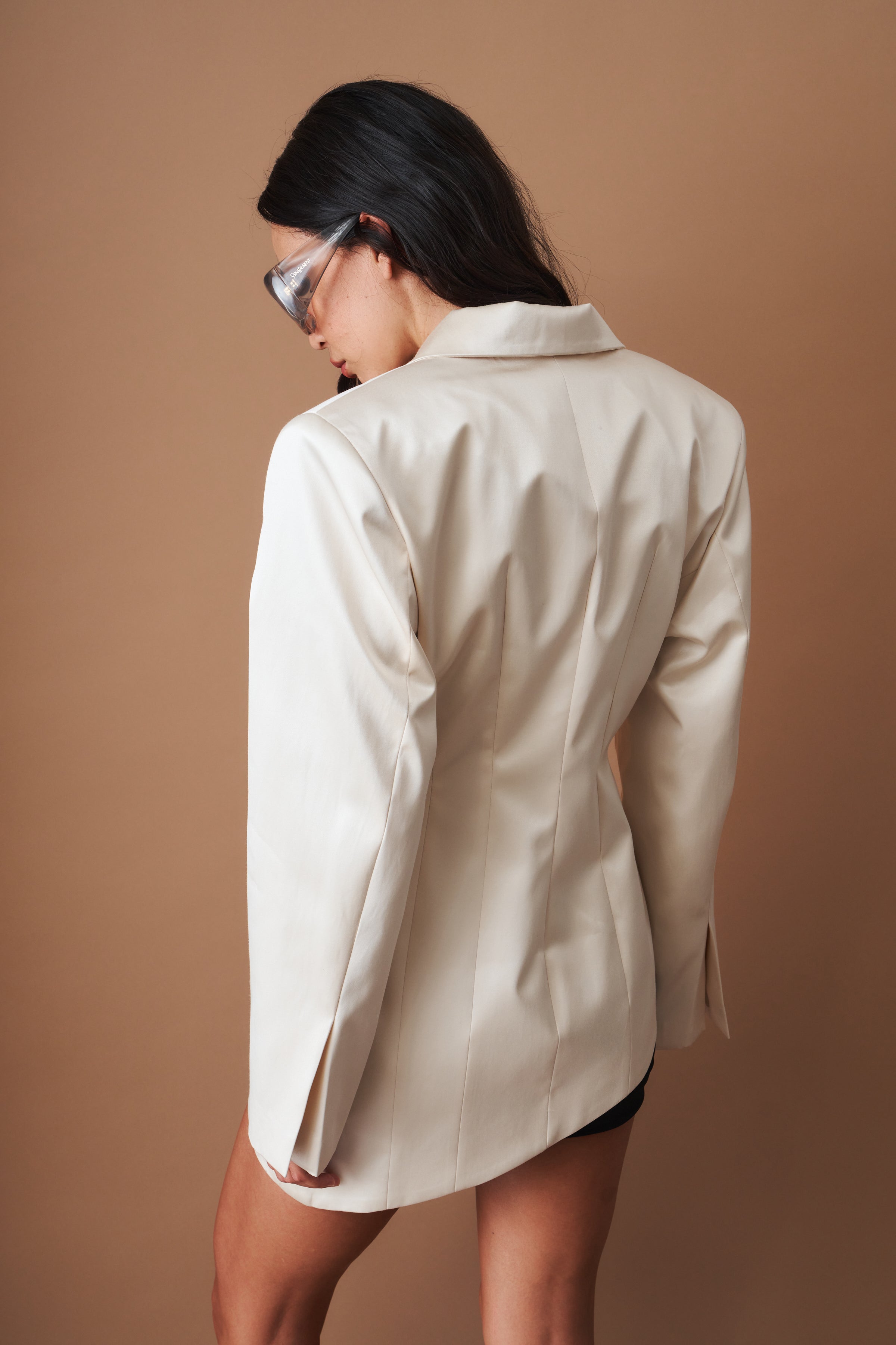 Asymmetric Silk Blazer - DÉSORDRE