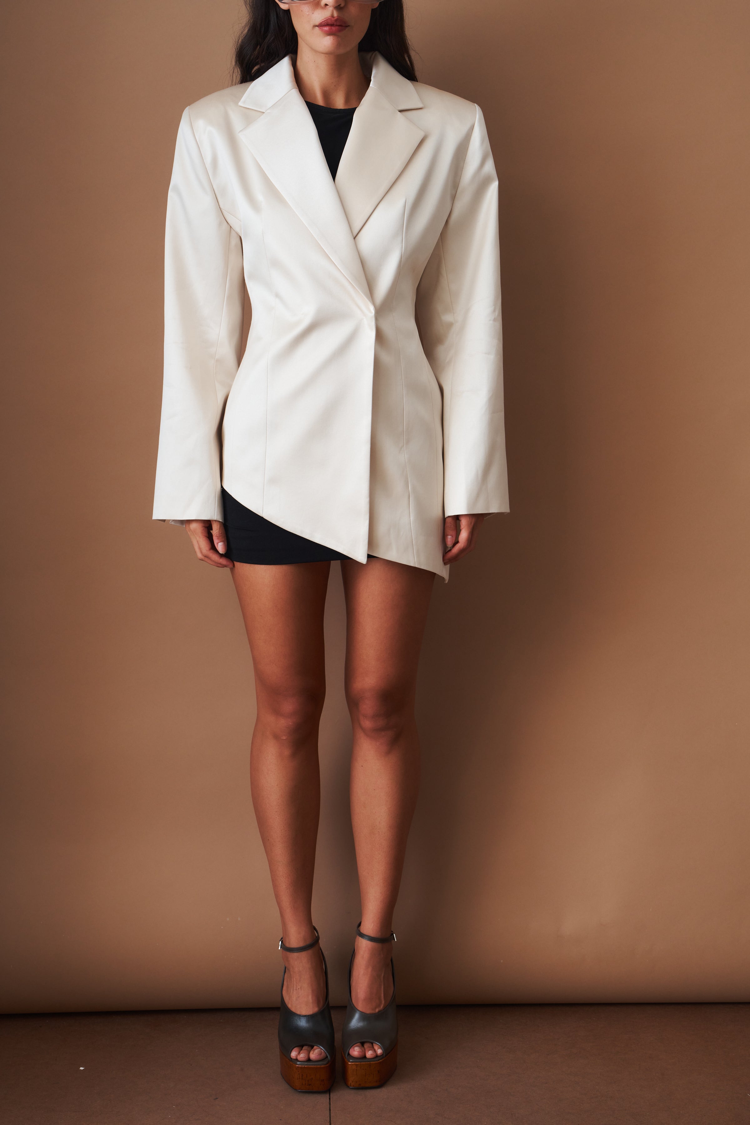 Asymmetric Silk Blazer - DÉSORDRE