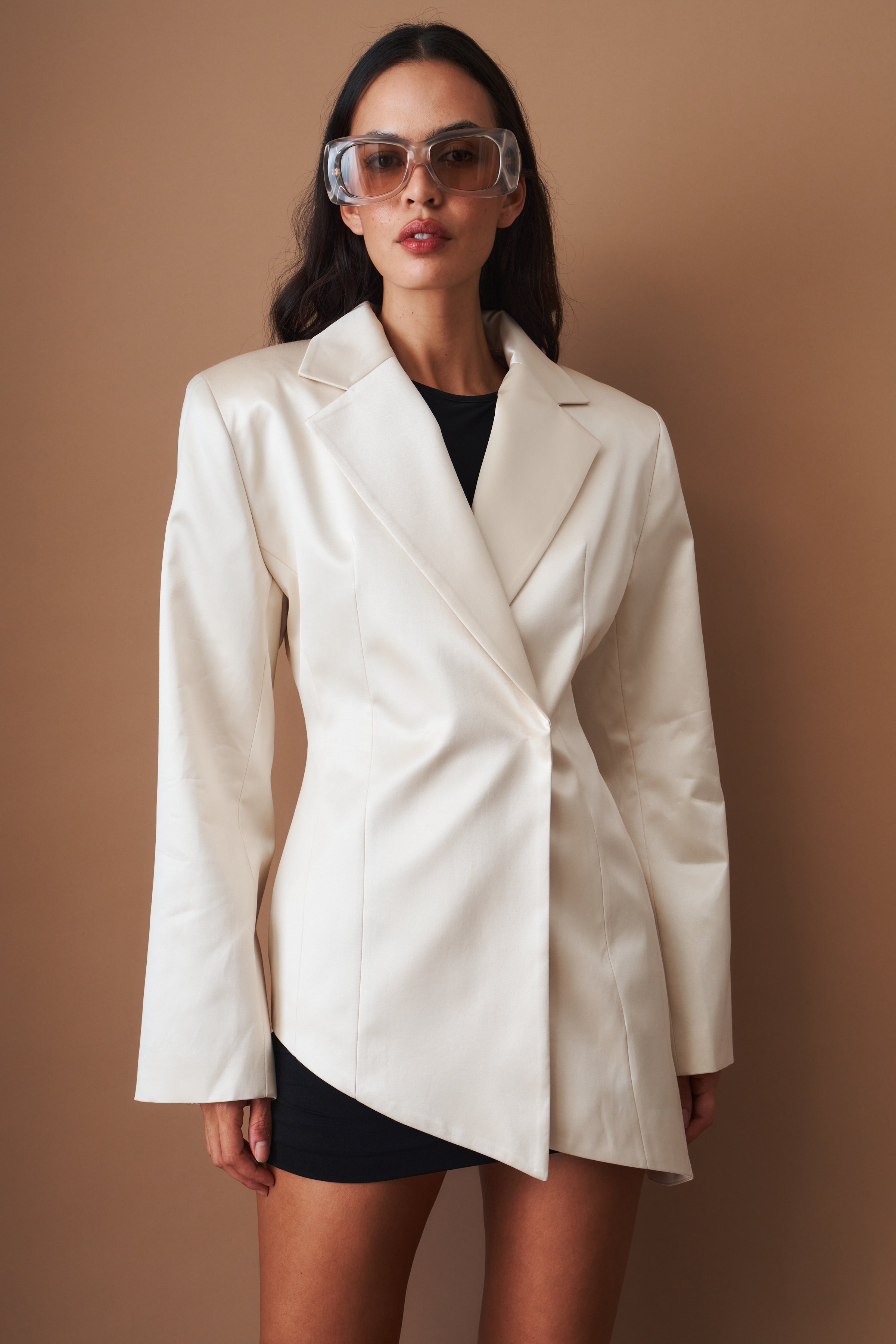 Asymmetric Silk Blazer - DÉSORDRE
