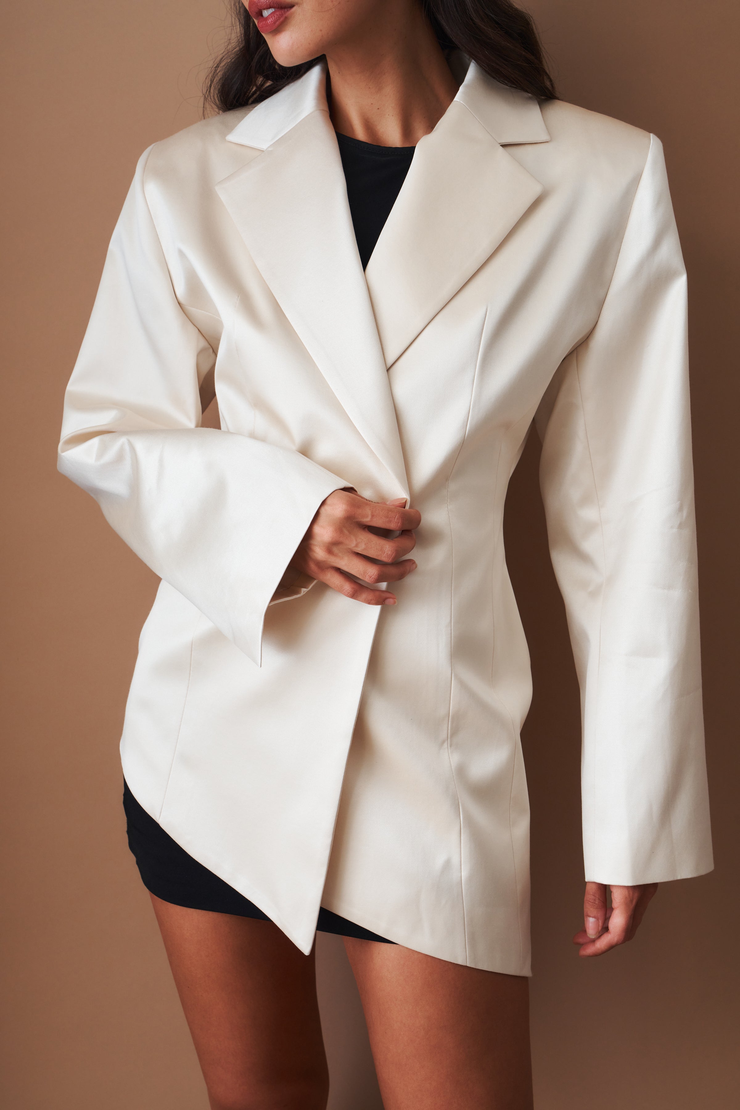Asymmetric Silk Blazer - DÉSORDRE