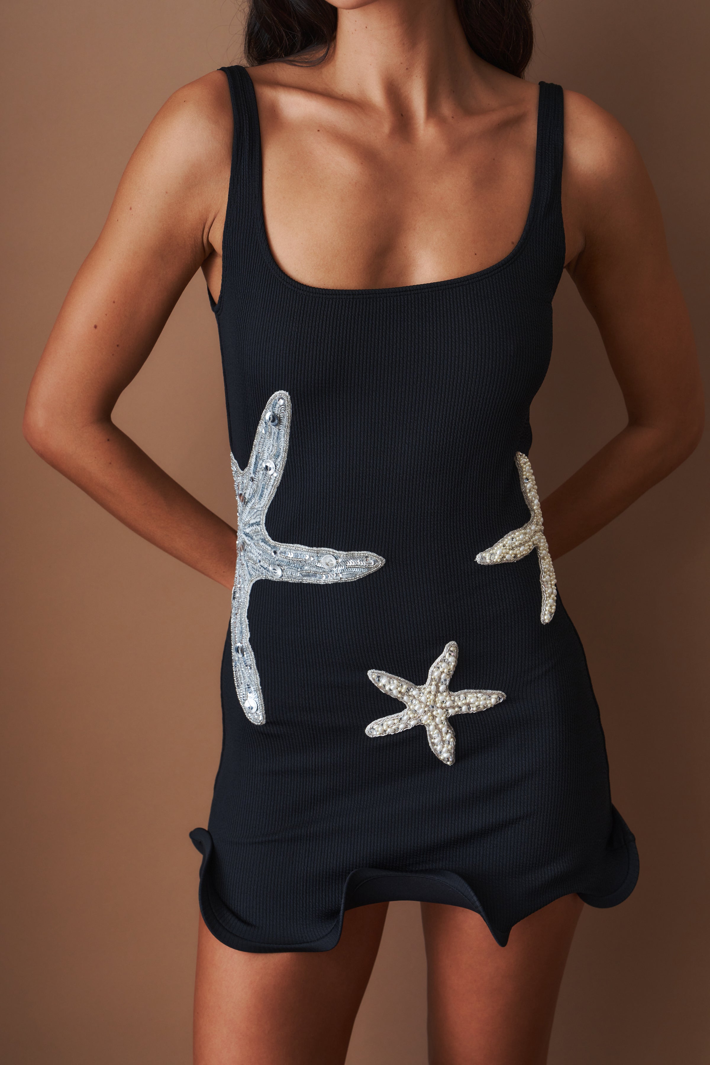 Starfish Mini Dress Black - DÉSORDRE