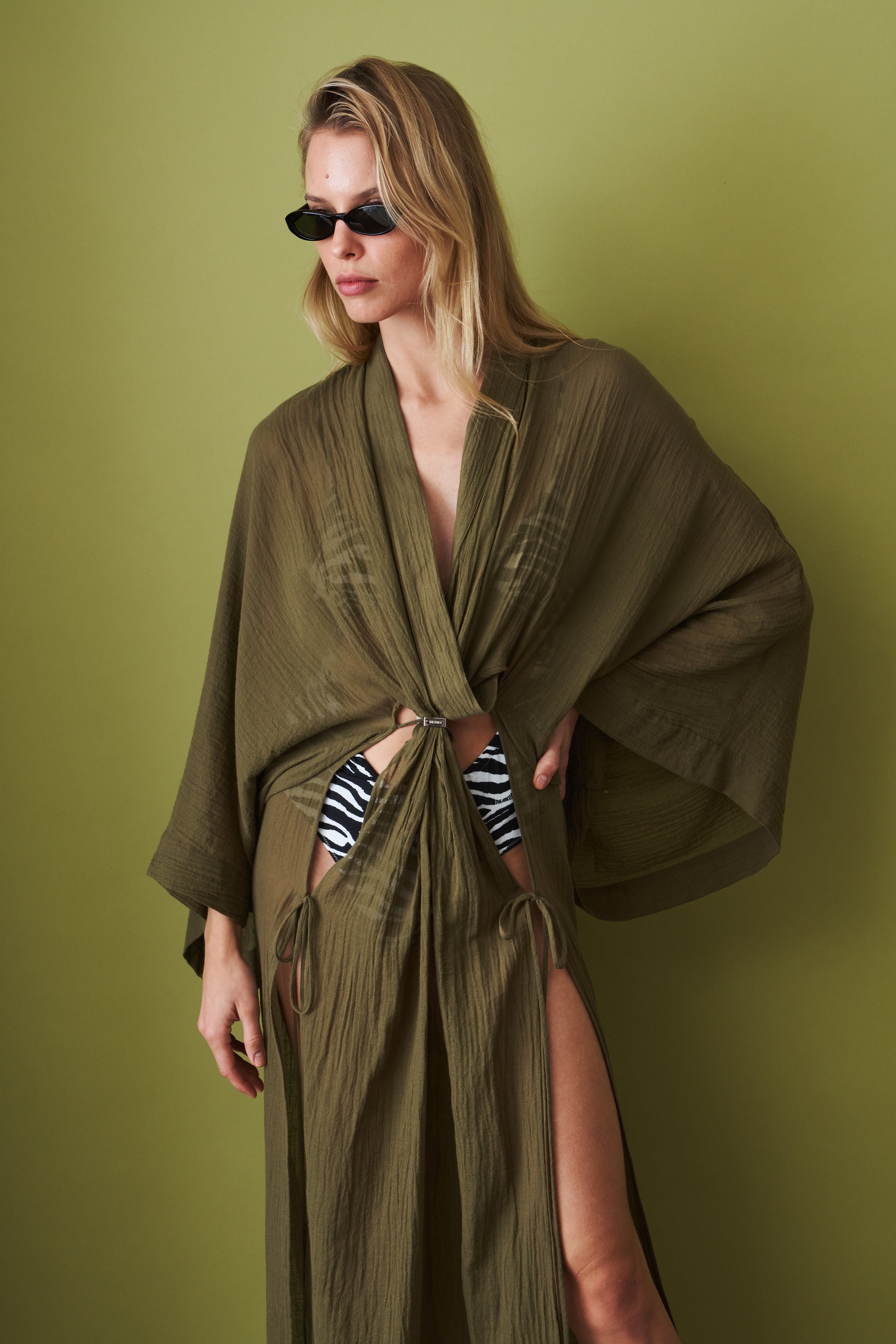 Military Green Maxi Dress - DÉSORDRE