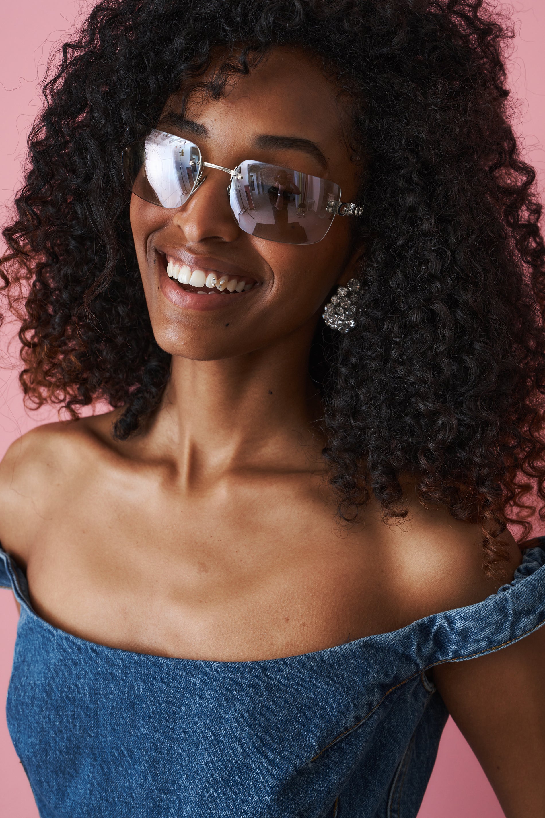 Silver GG Shield Sunglasses