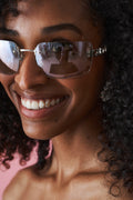 Silver GG Shield Sunglasses