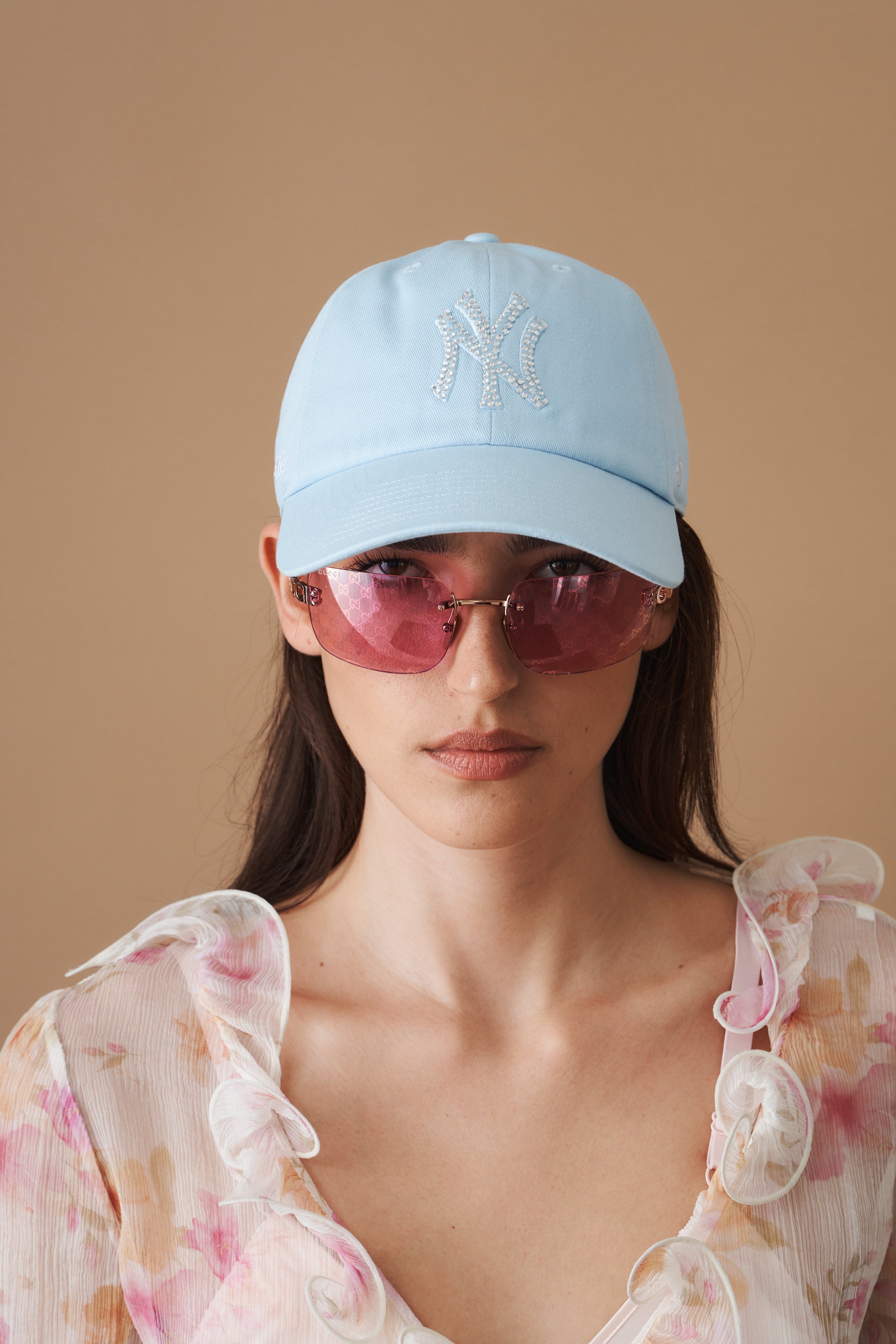 Yankees Krystal Hat — Ciel/White