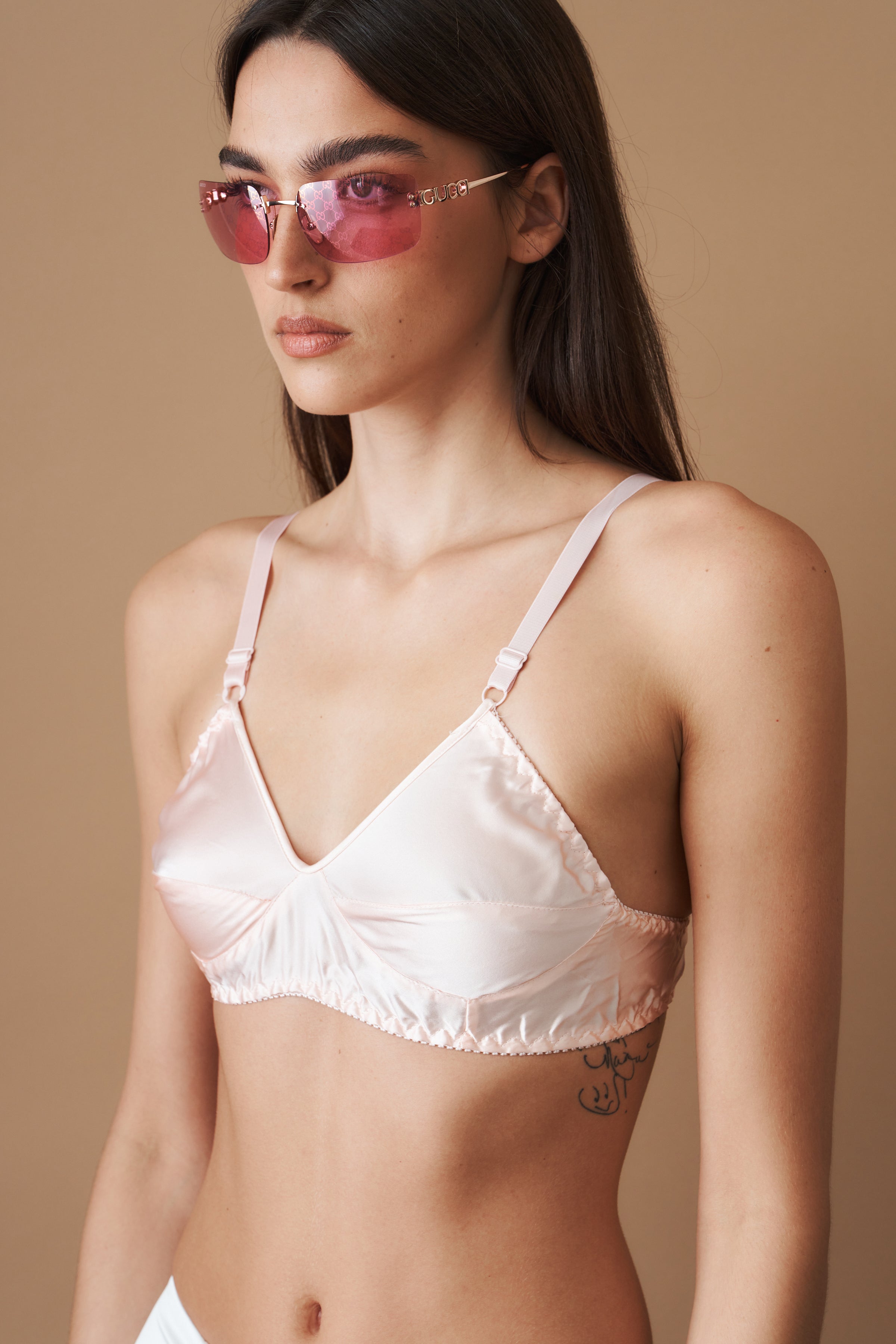 Belmont Pink Silk Bra