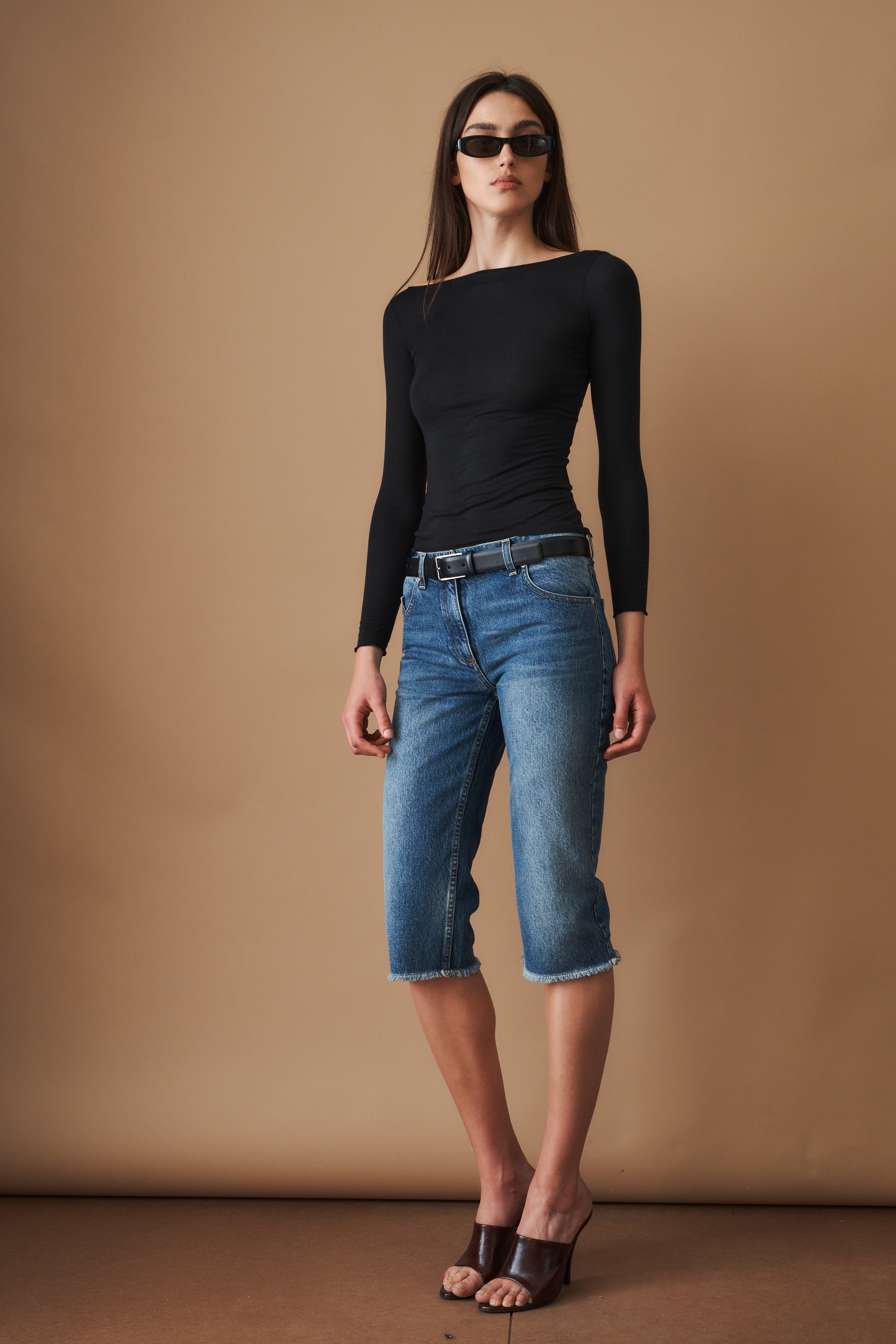 Boatneck Long Sleeve Black