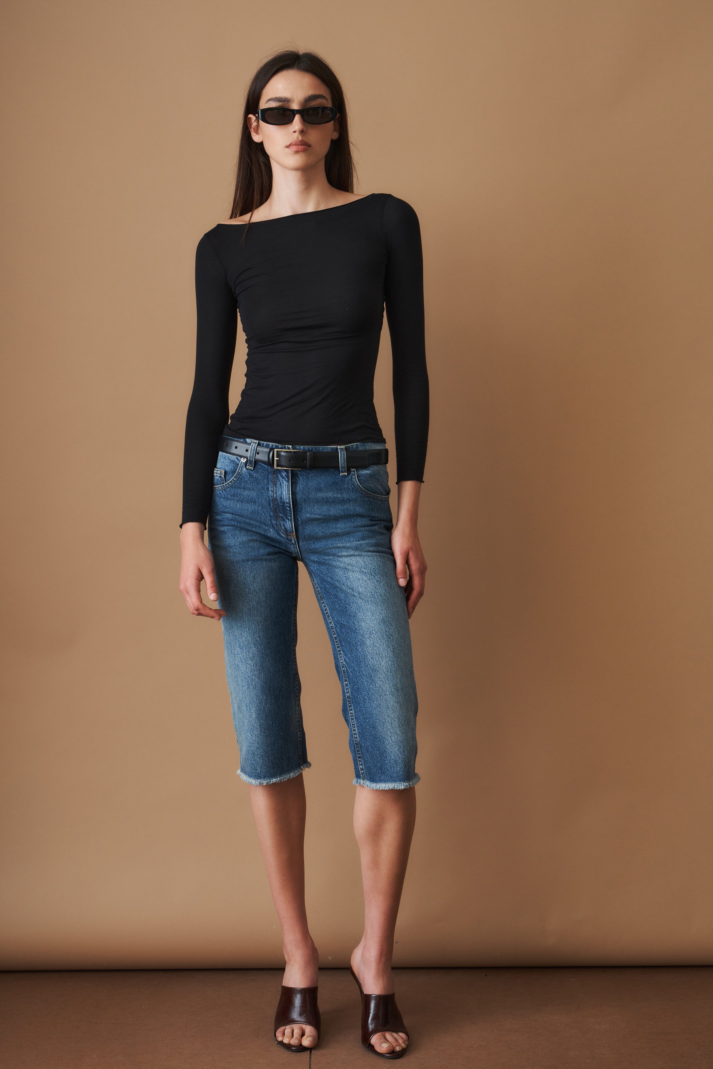 Boatneck Long Sleeve Black