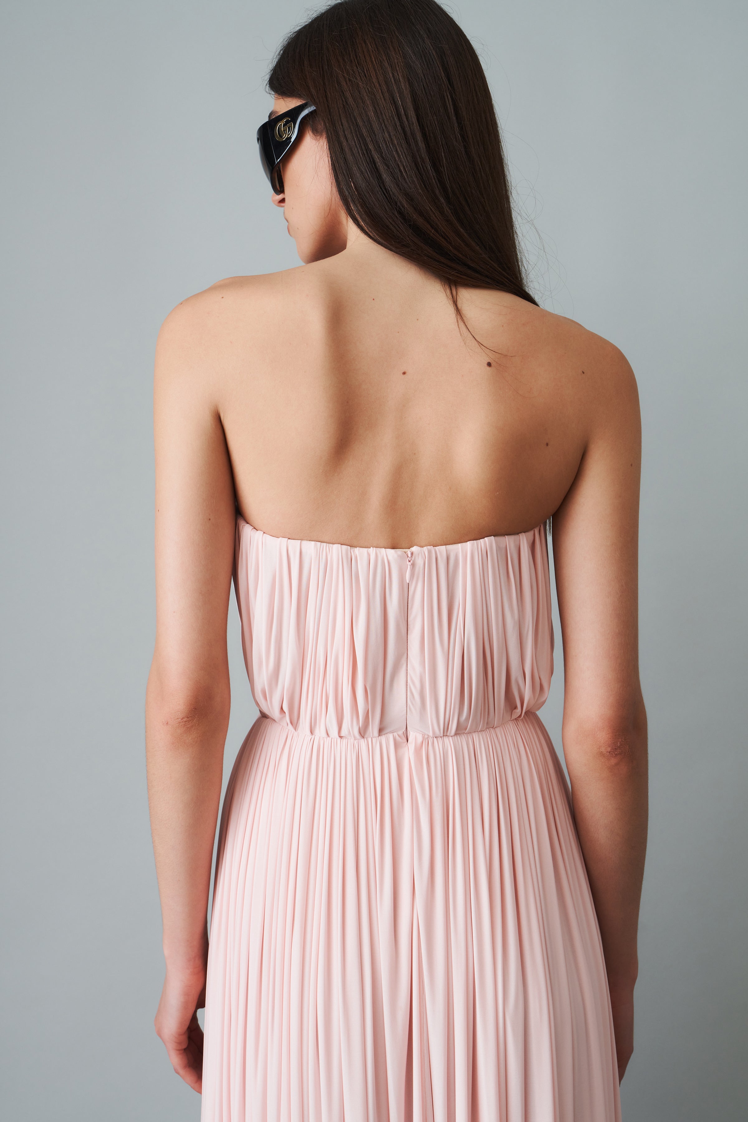 A Line Pink Midi Dress