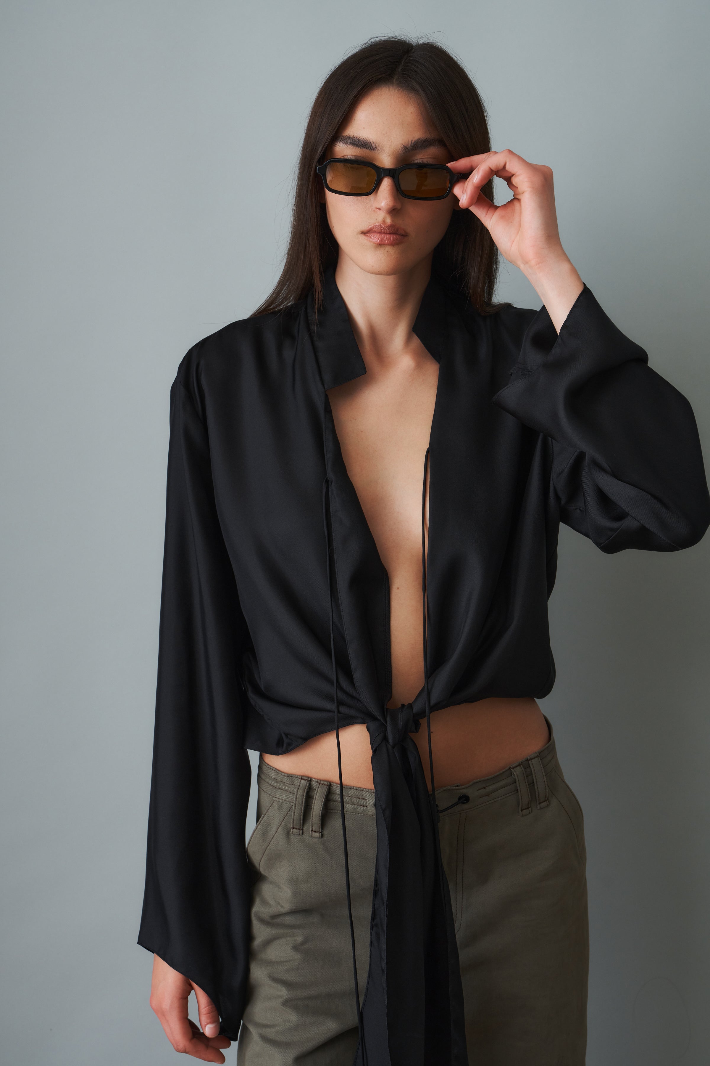 Ami Silk Shirt Black