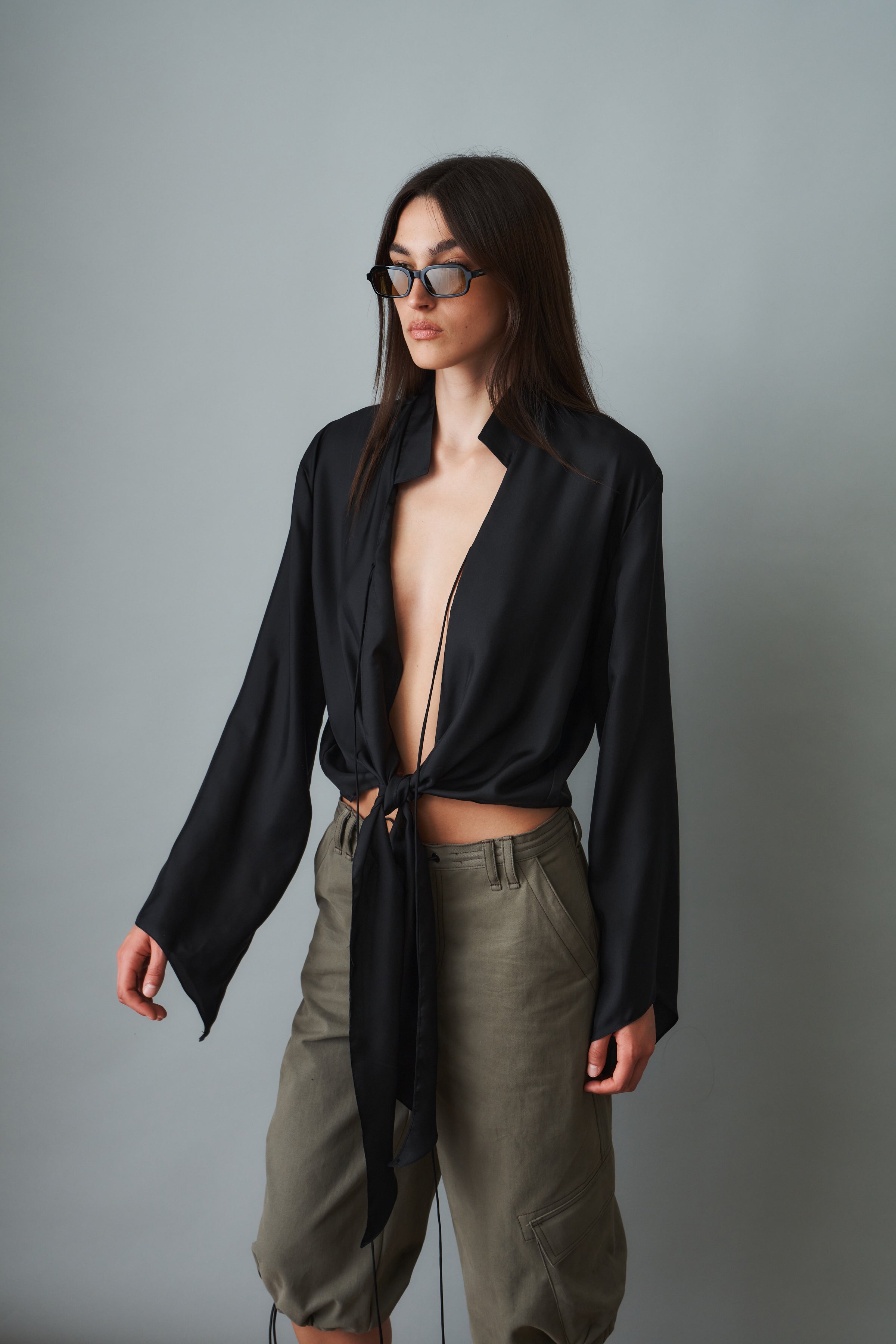 Ami Silk Shirt Black
