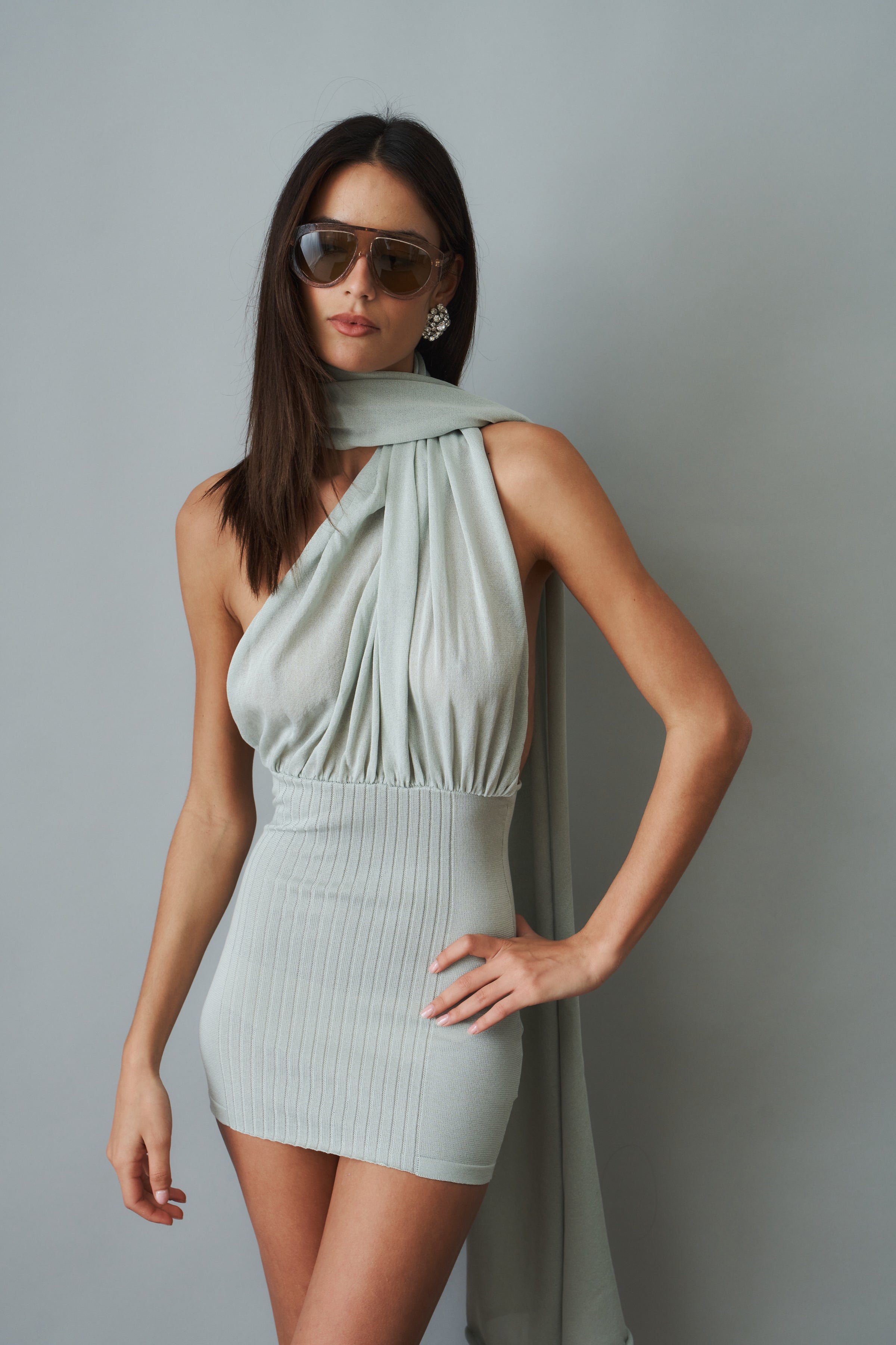 Thea Mini Dress Sage