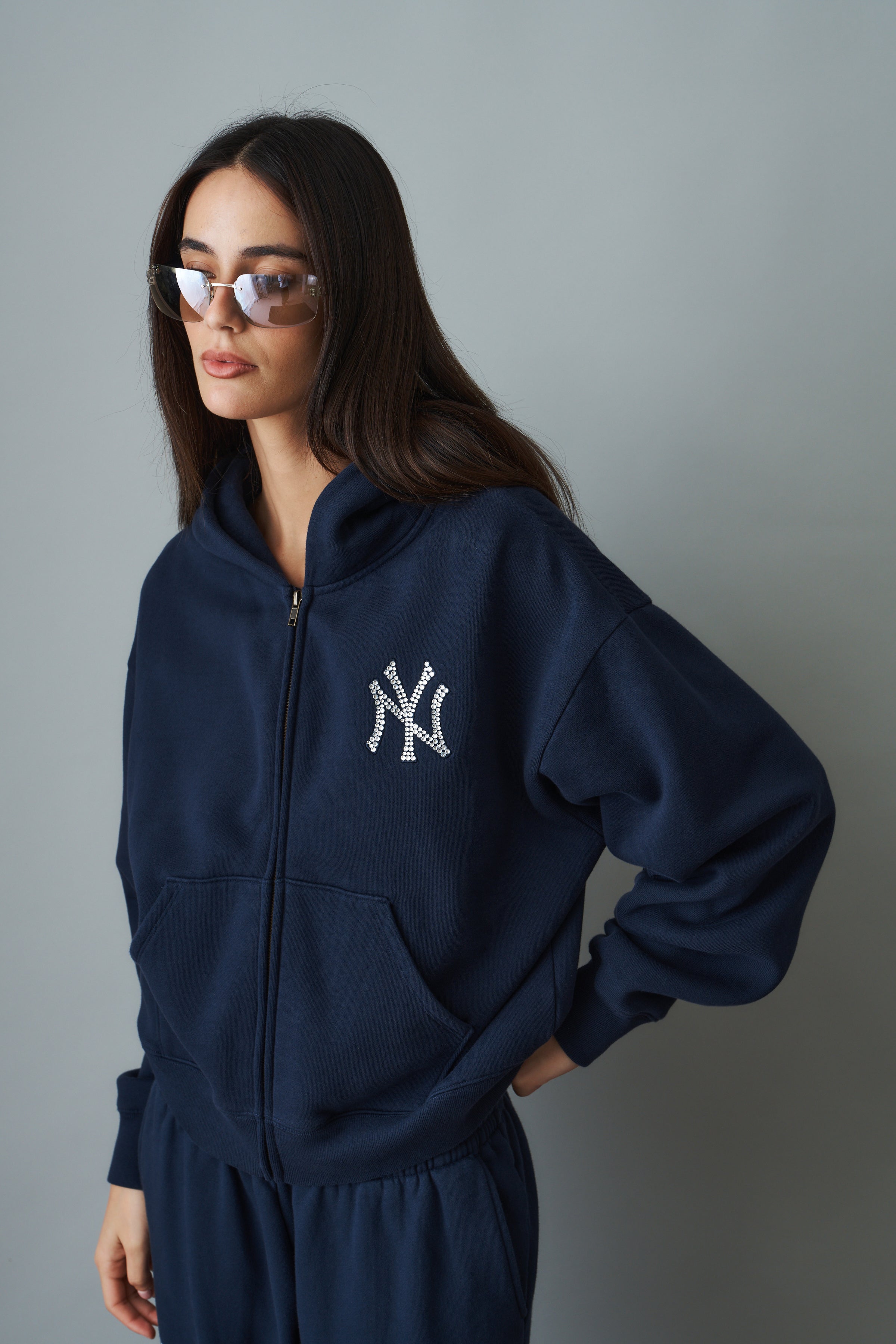 Yankees Krystal Zip Hoodie