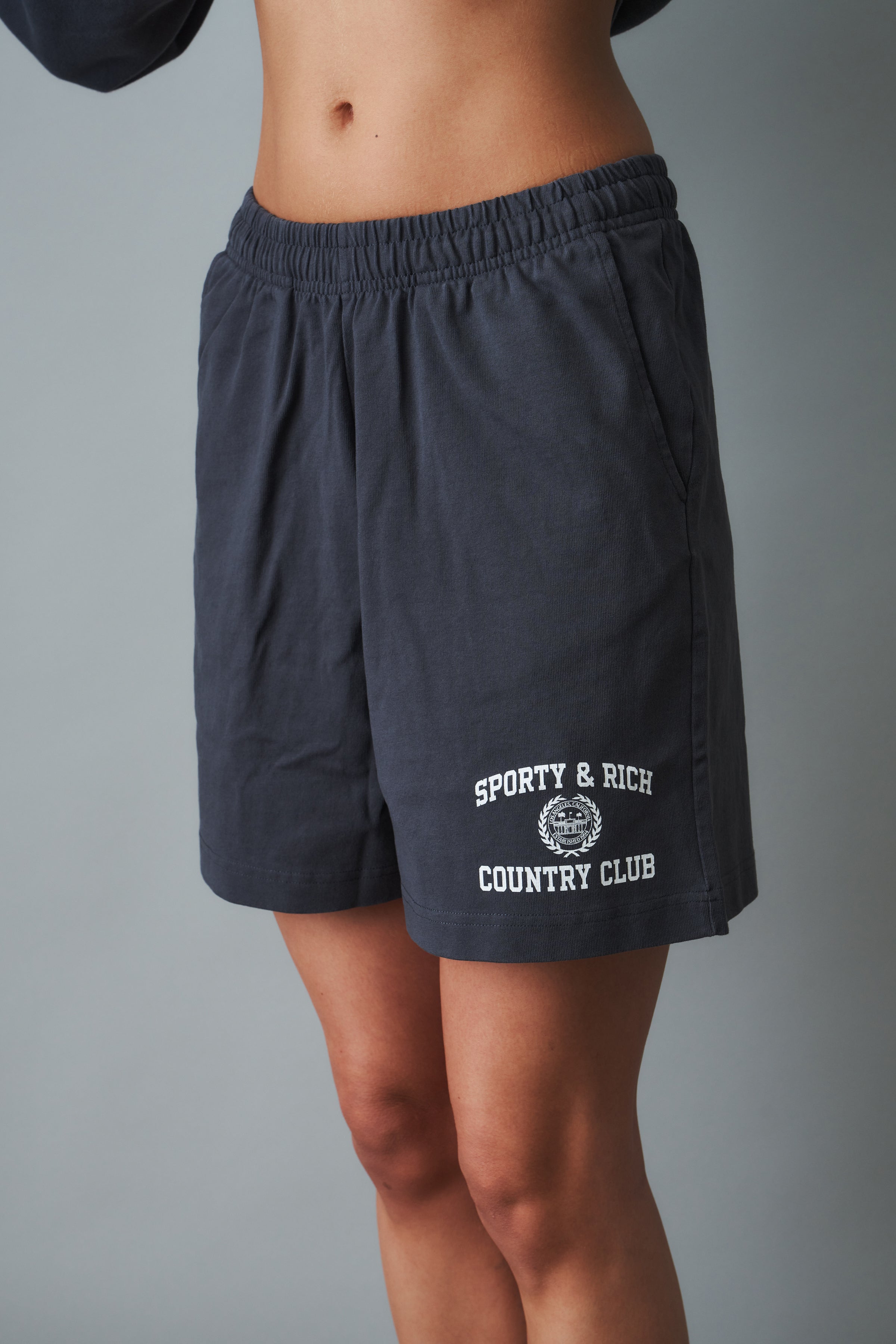 Varsity Crest Gym Short Carbon