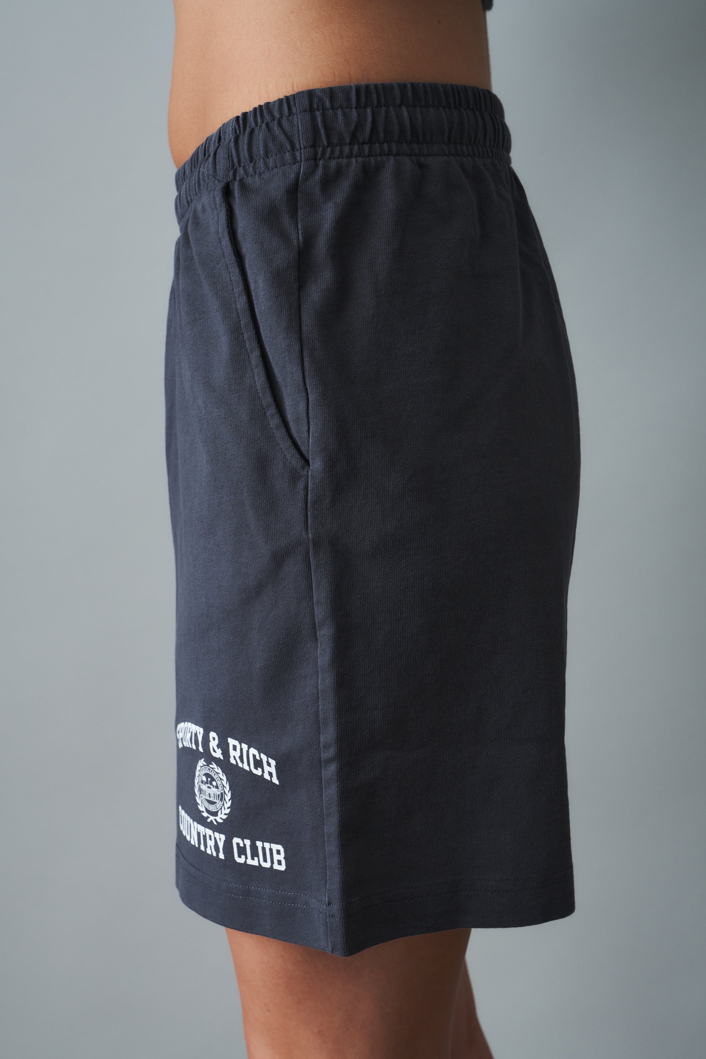 Varsity Crest Gym Short Carbon
