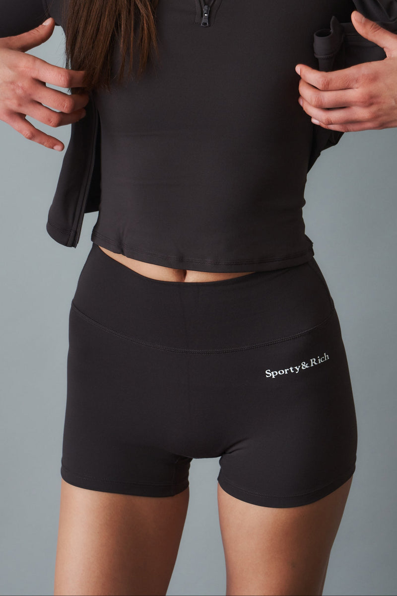 Serif Logo Mini Biker Short