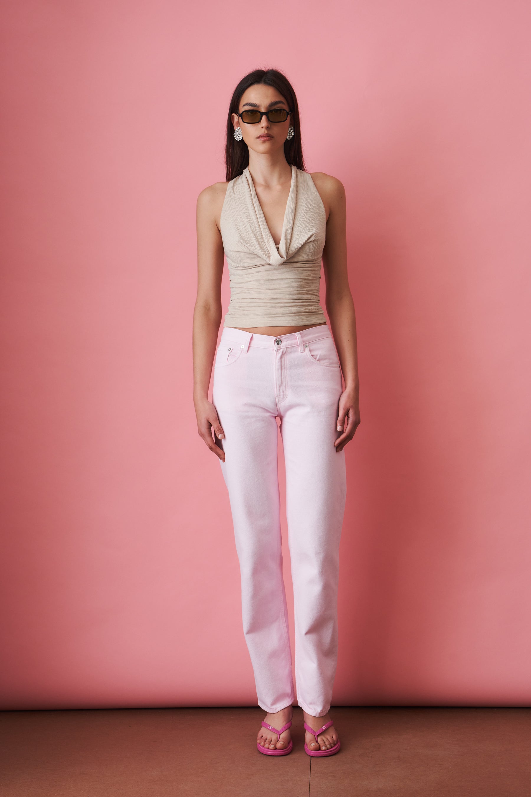 Lisa Soft Ecru Pink Jean