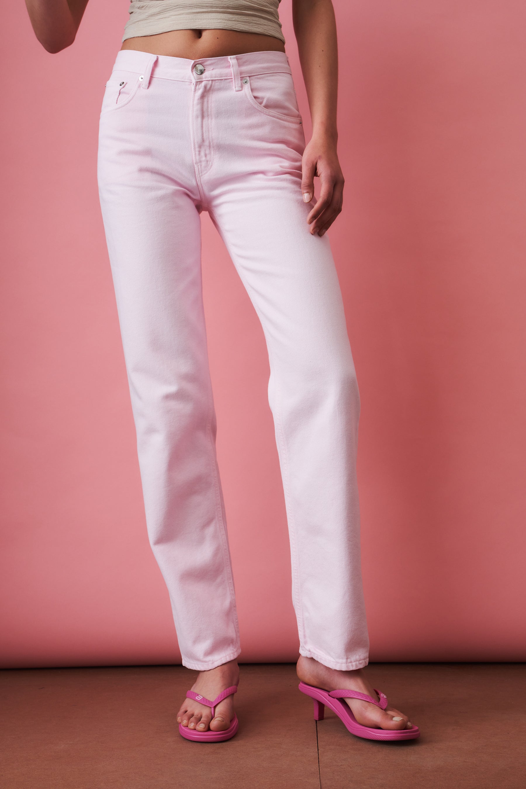 Lisa Soft Ecru Pink Jean