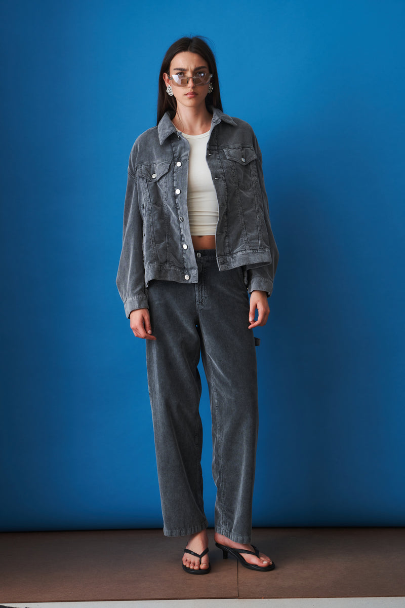 New Janet Velvet Pier Grey Jacket