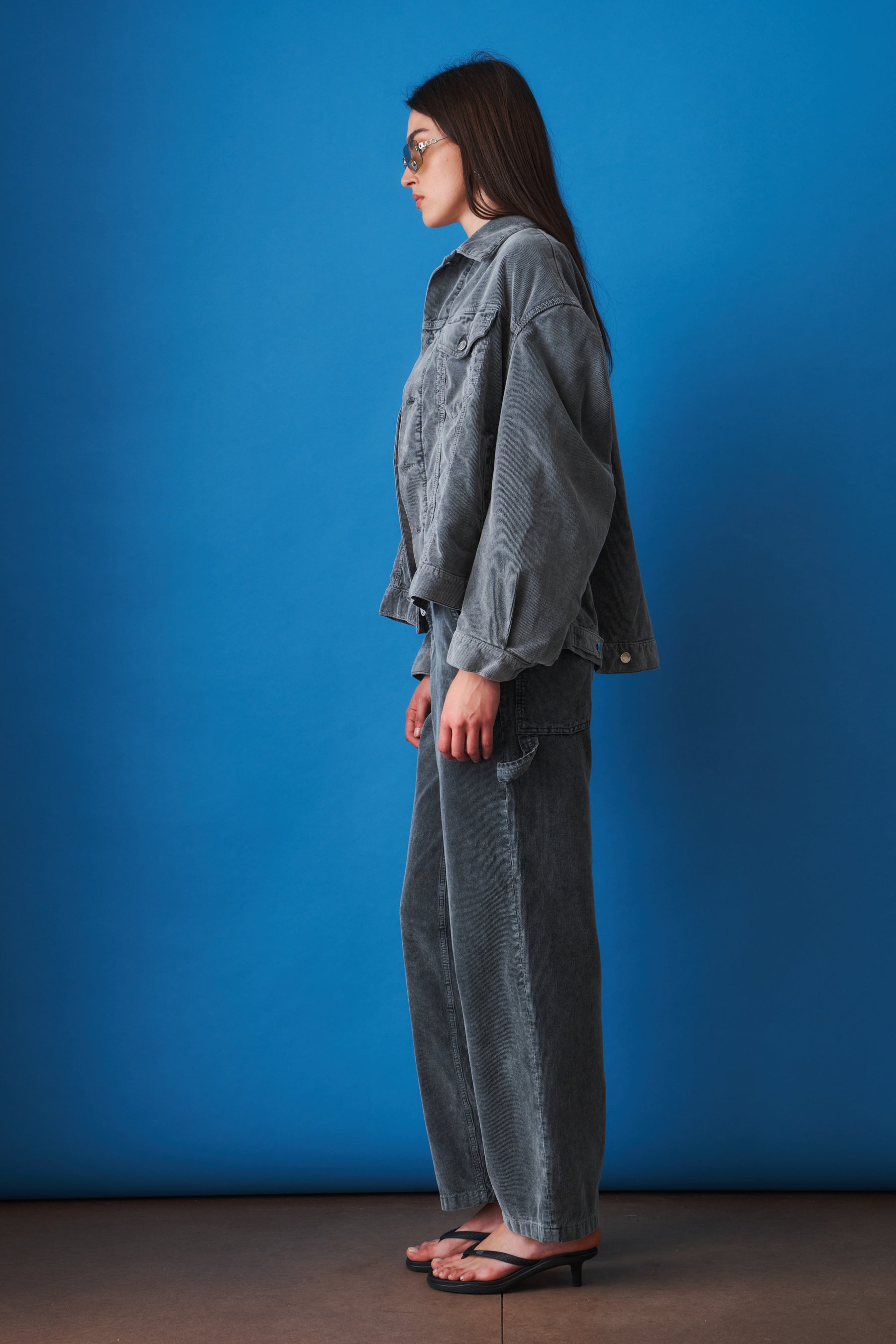 New Janet Velvet Pier Grey Jacket