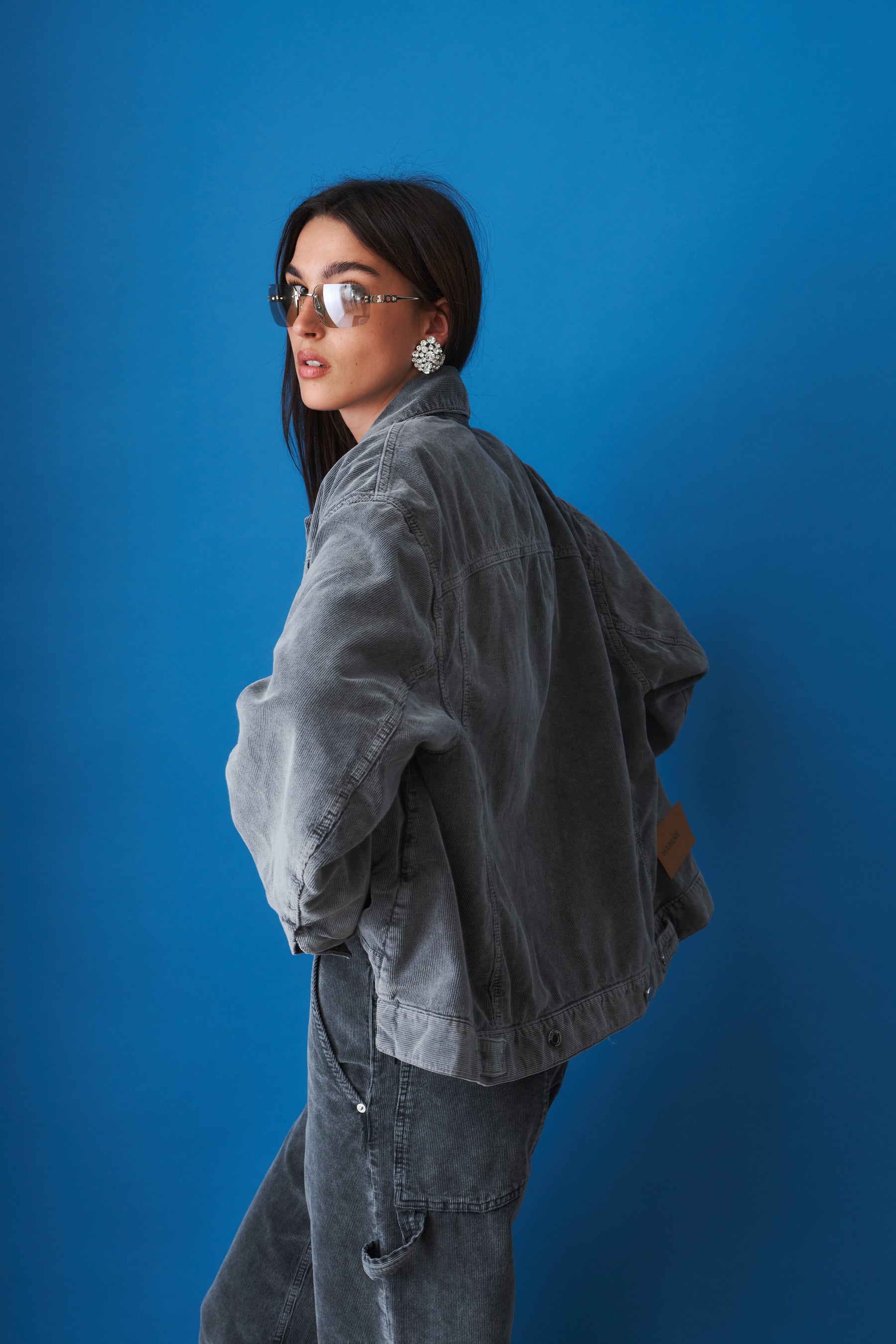 New Janet Velvet Pier Grey Jacket