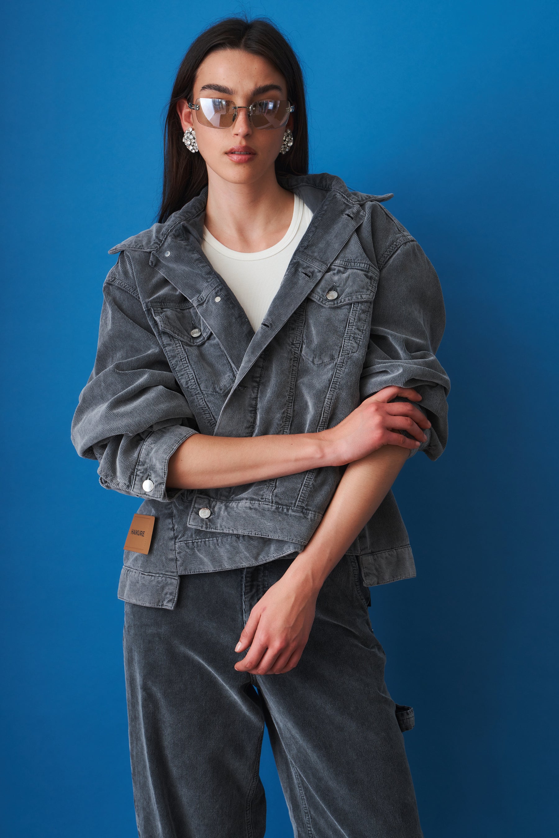 New Janet Velvet Pier Grey Jacket