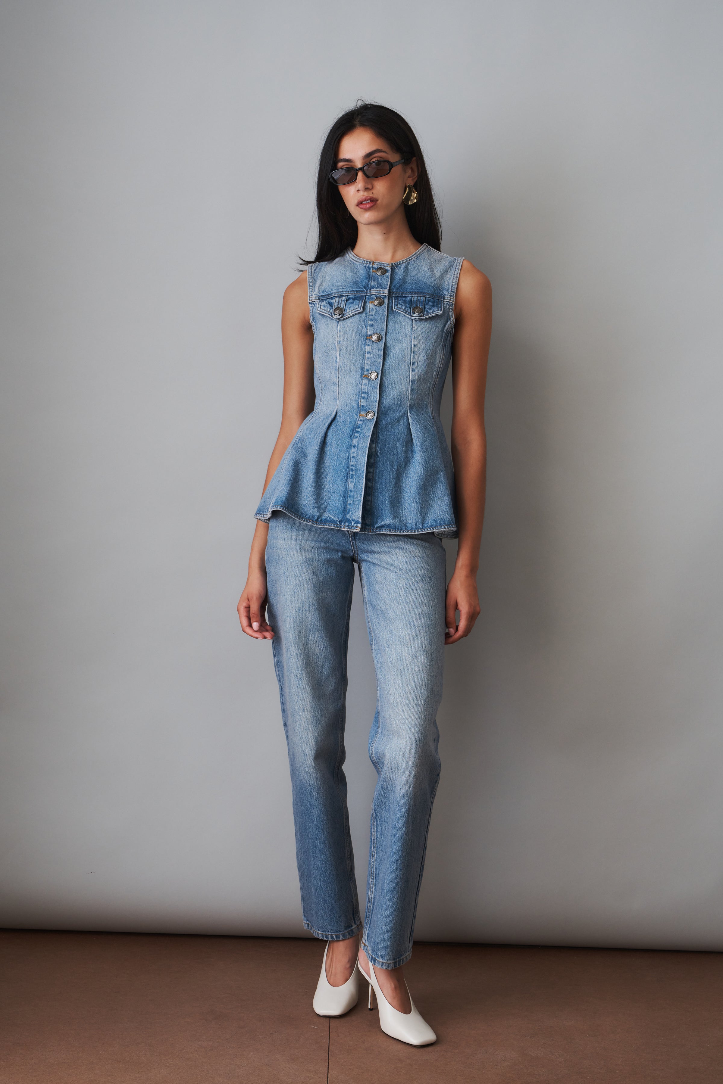 Zoey Denim Top