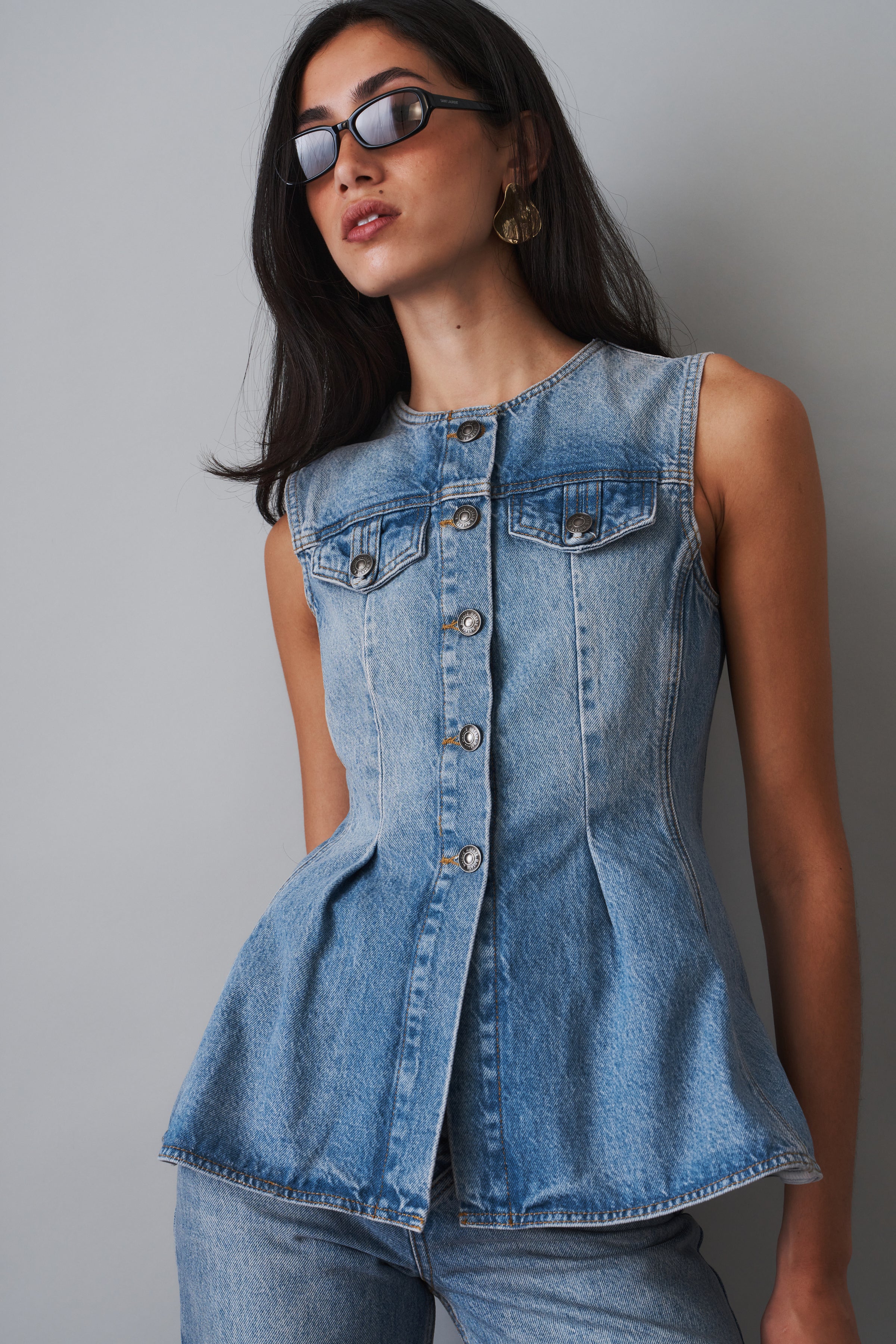 Zoey Denim Top