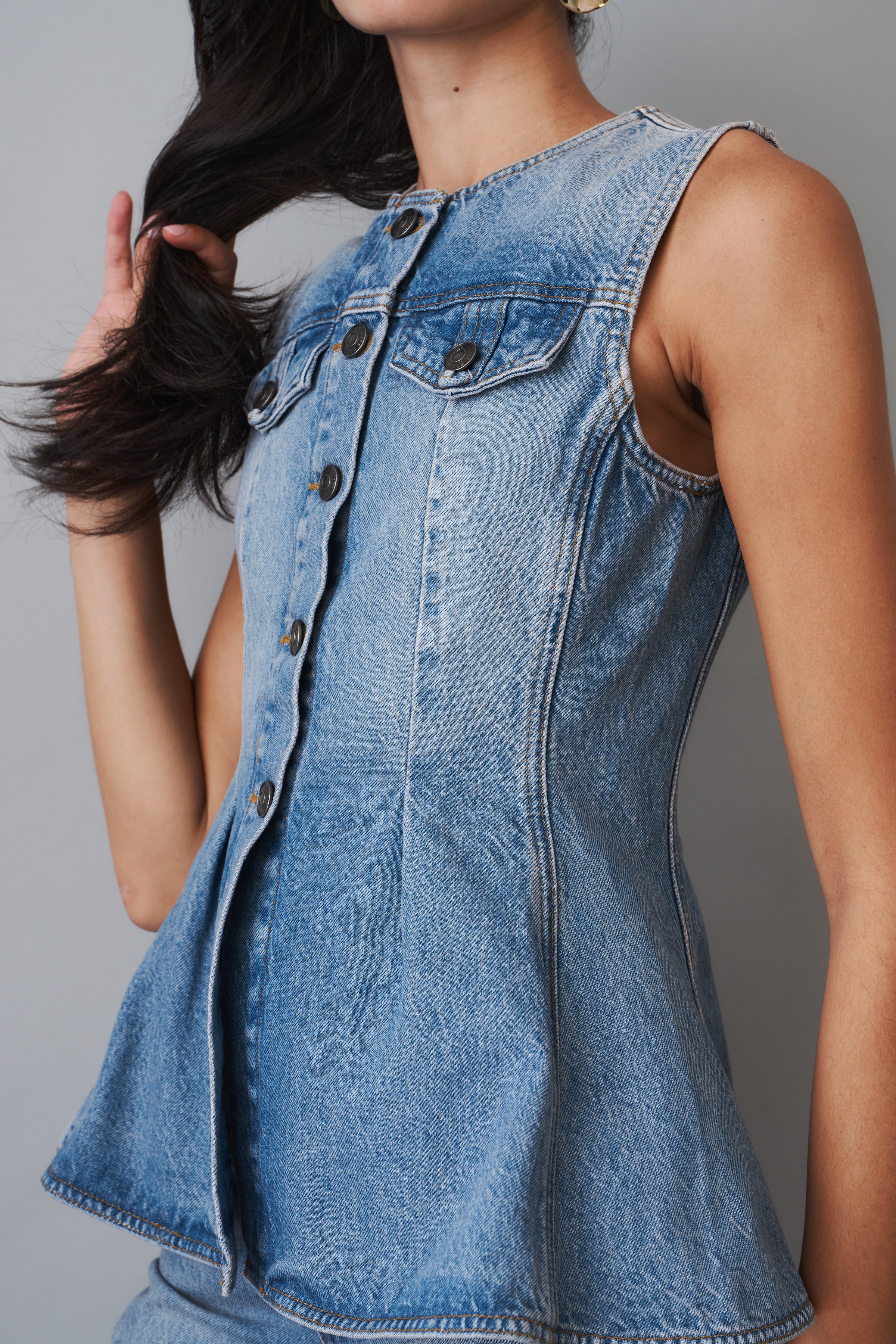 Zoey Denim Top