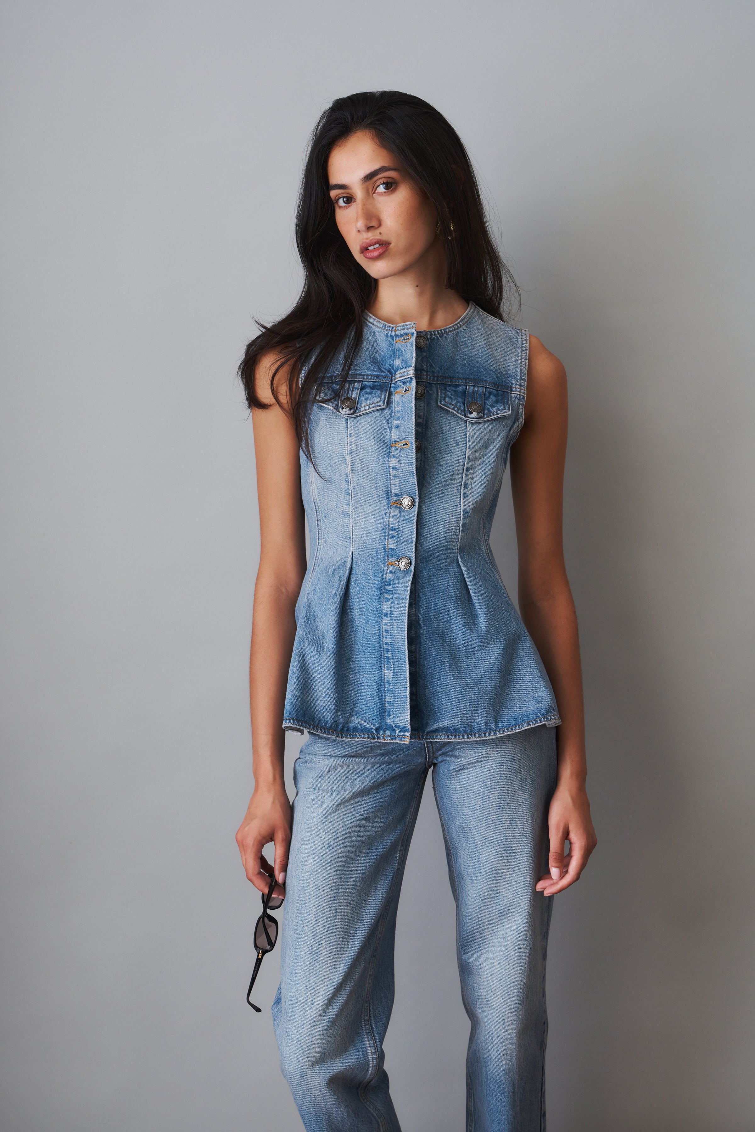 Zoey Denim Top