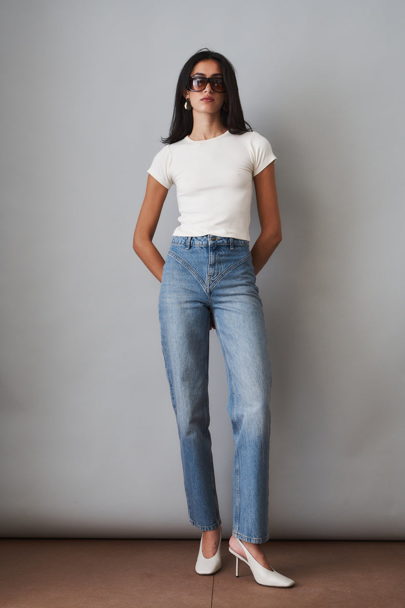 Butter Rib Baby Tee Cream