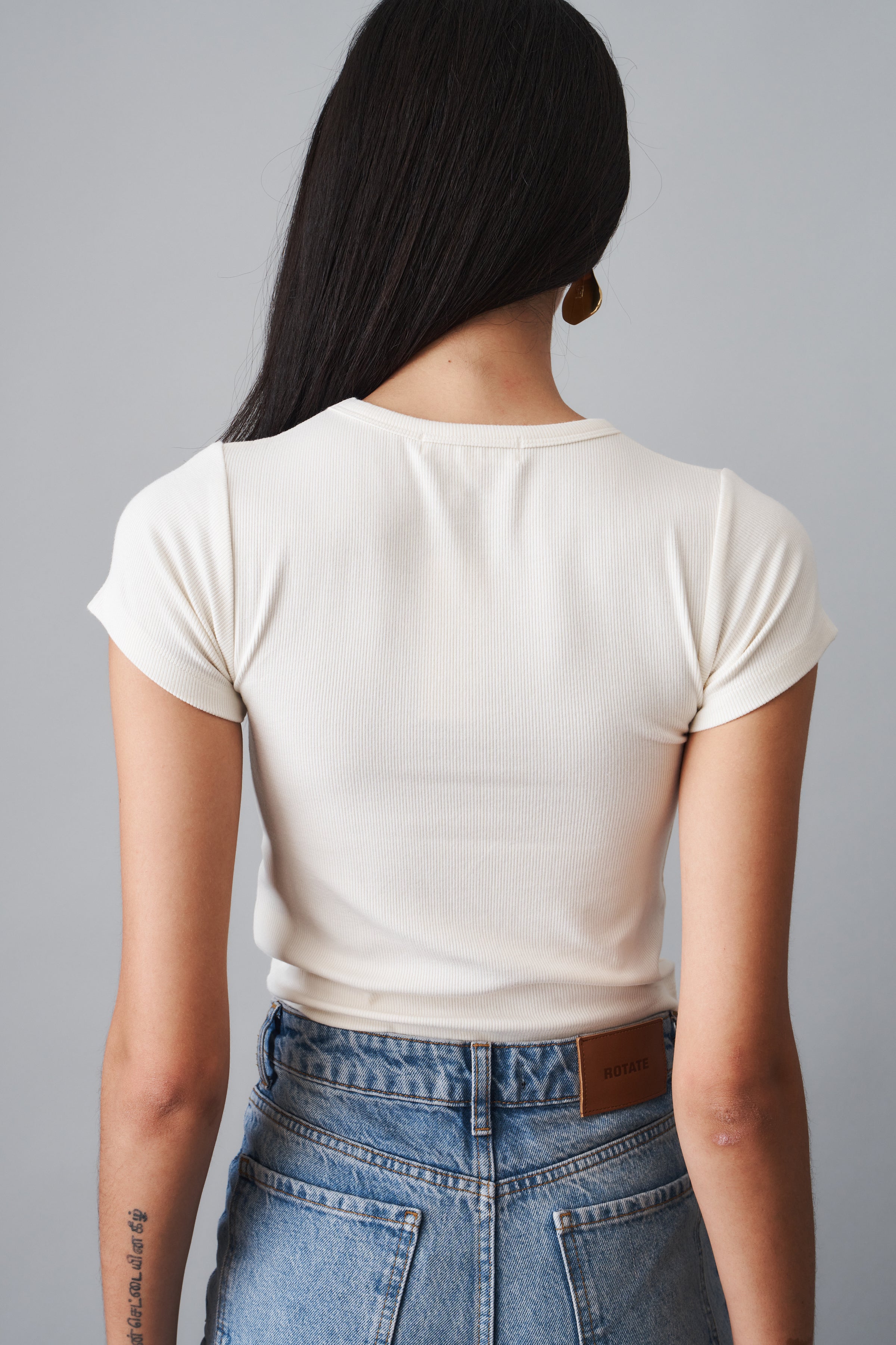 Butter Rib Baby Tee Cream