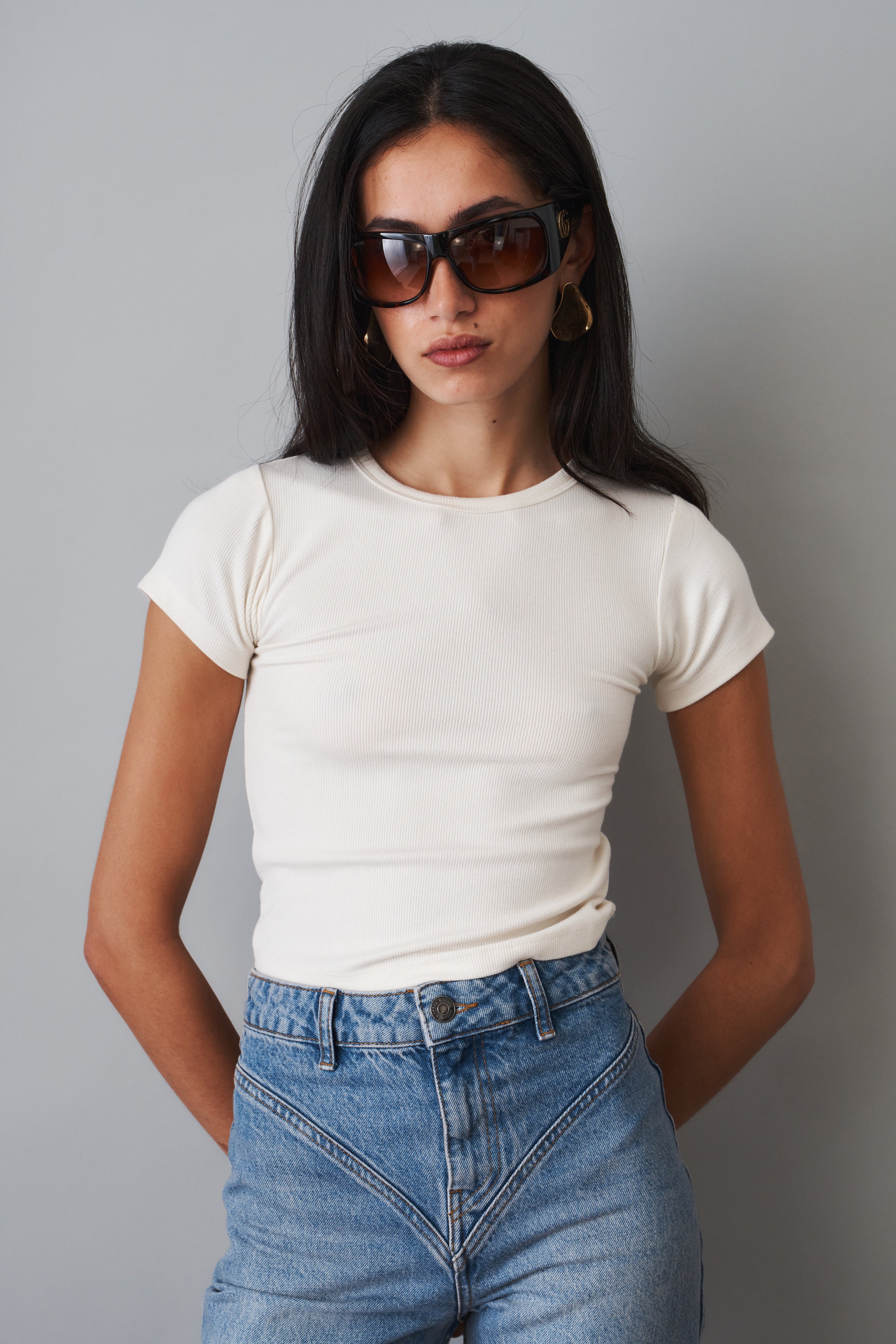 Butter Rib Baby Tee Cream