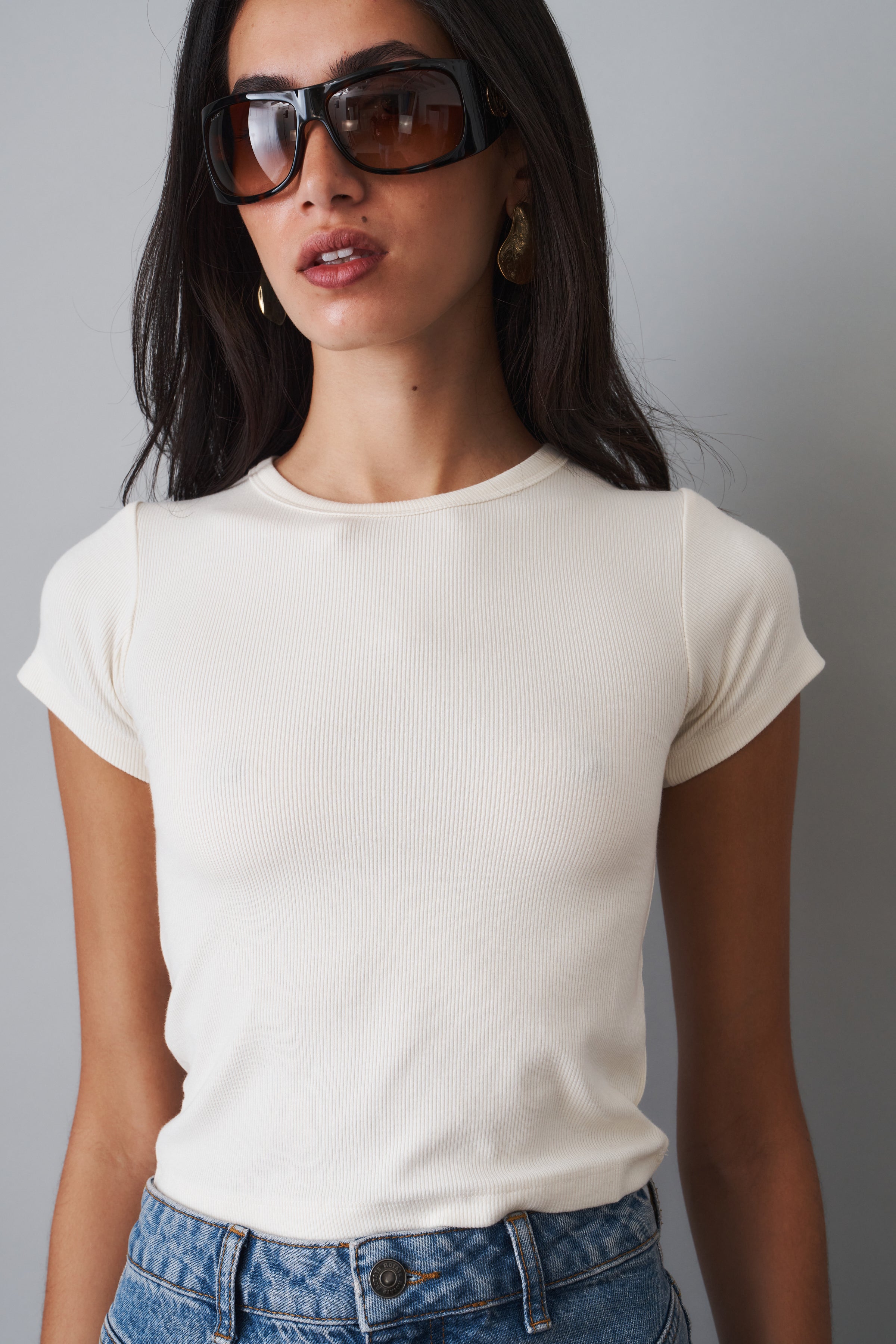 Butter Rib Baby Tee Cream