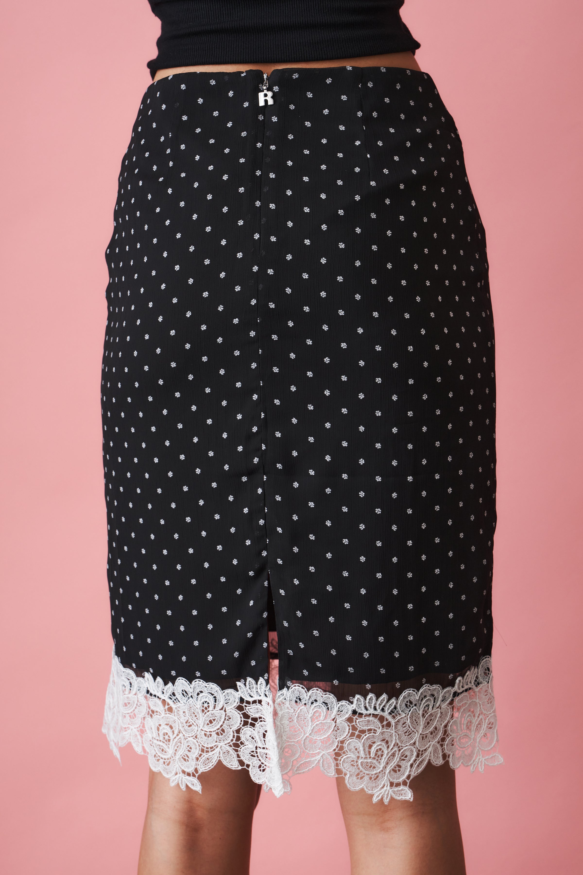 Mulani Black Polka Skirt
