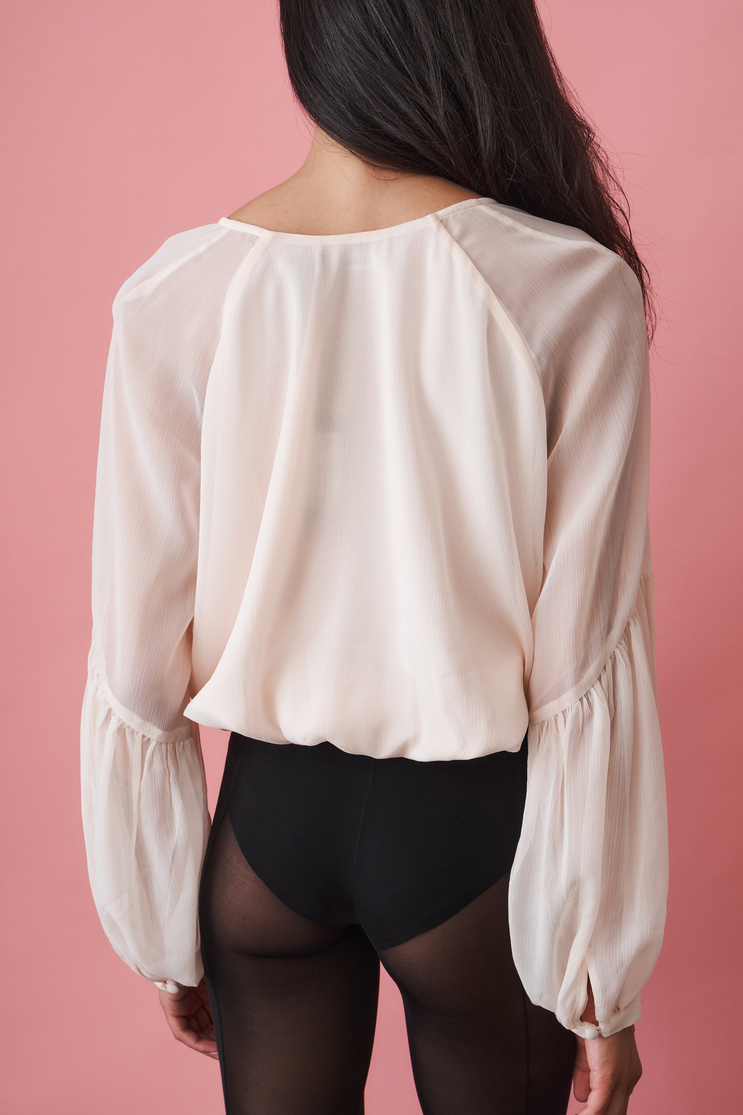Chiffon V Neck Blouse