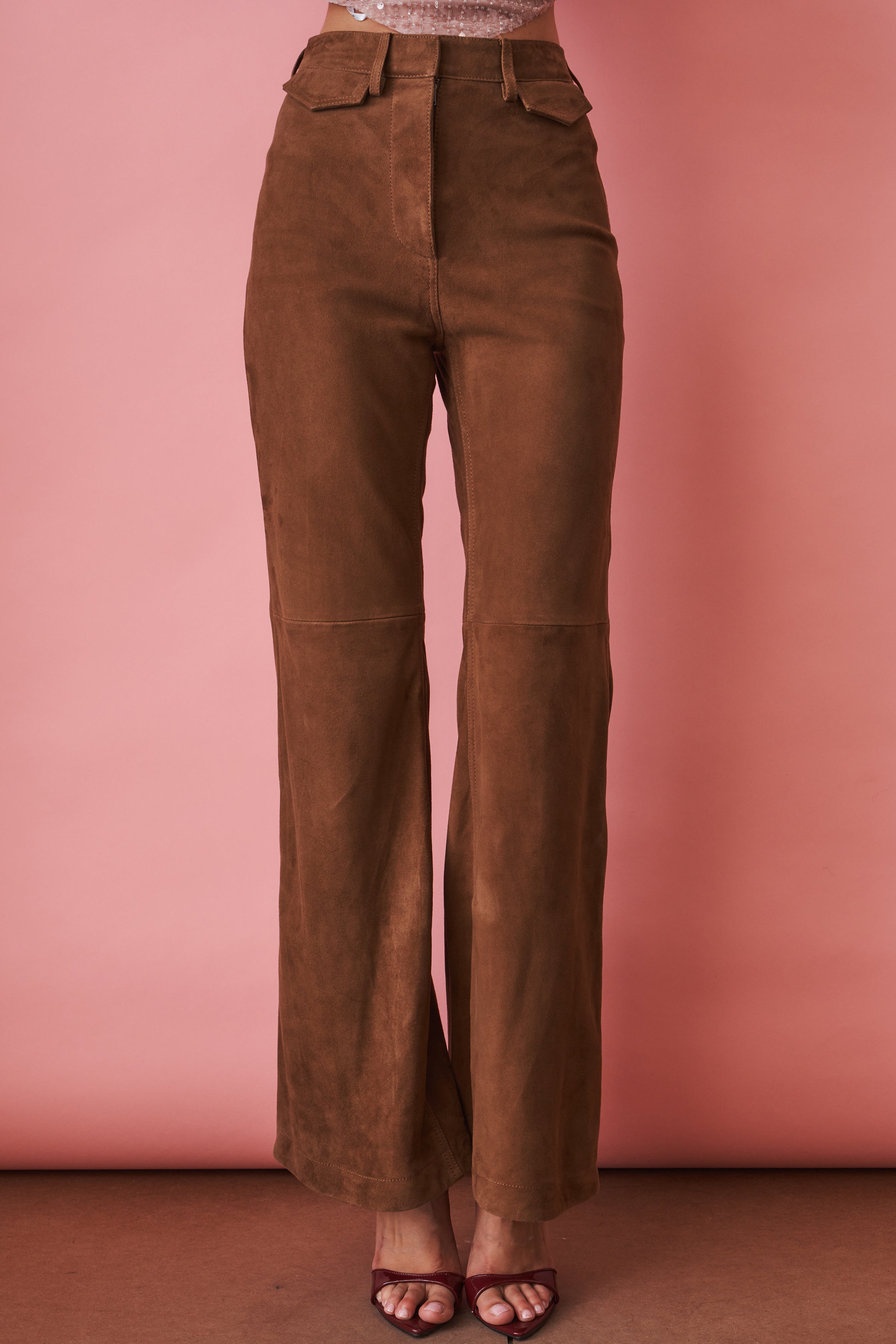 Suede High Waisted Pants