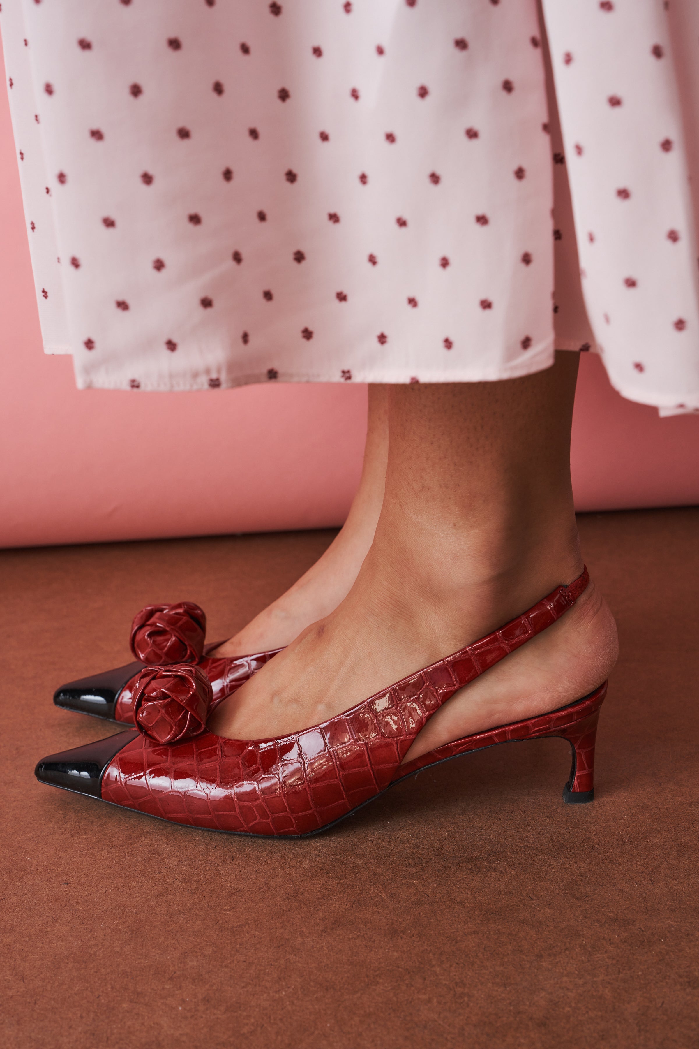 Slingback Knot Pump Windsor Wine