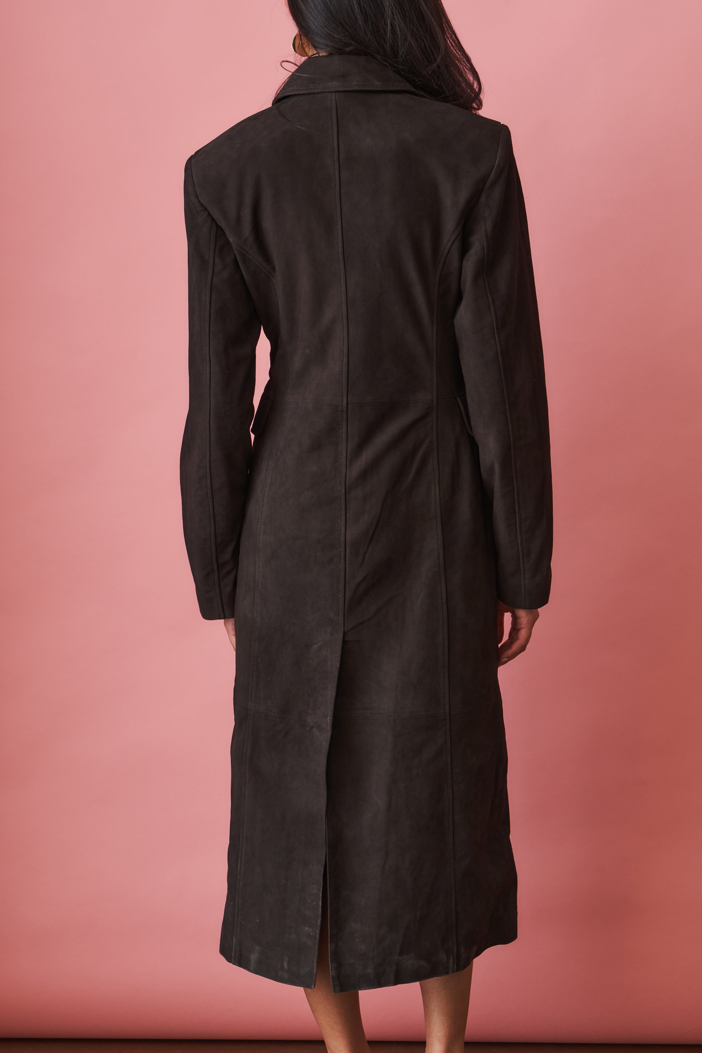 Venetta Ganache Suede Coat