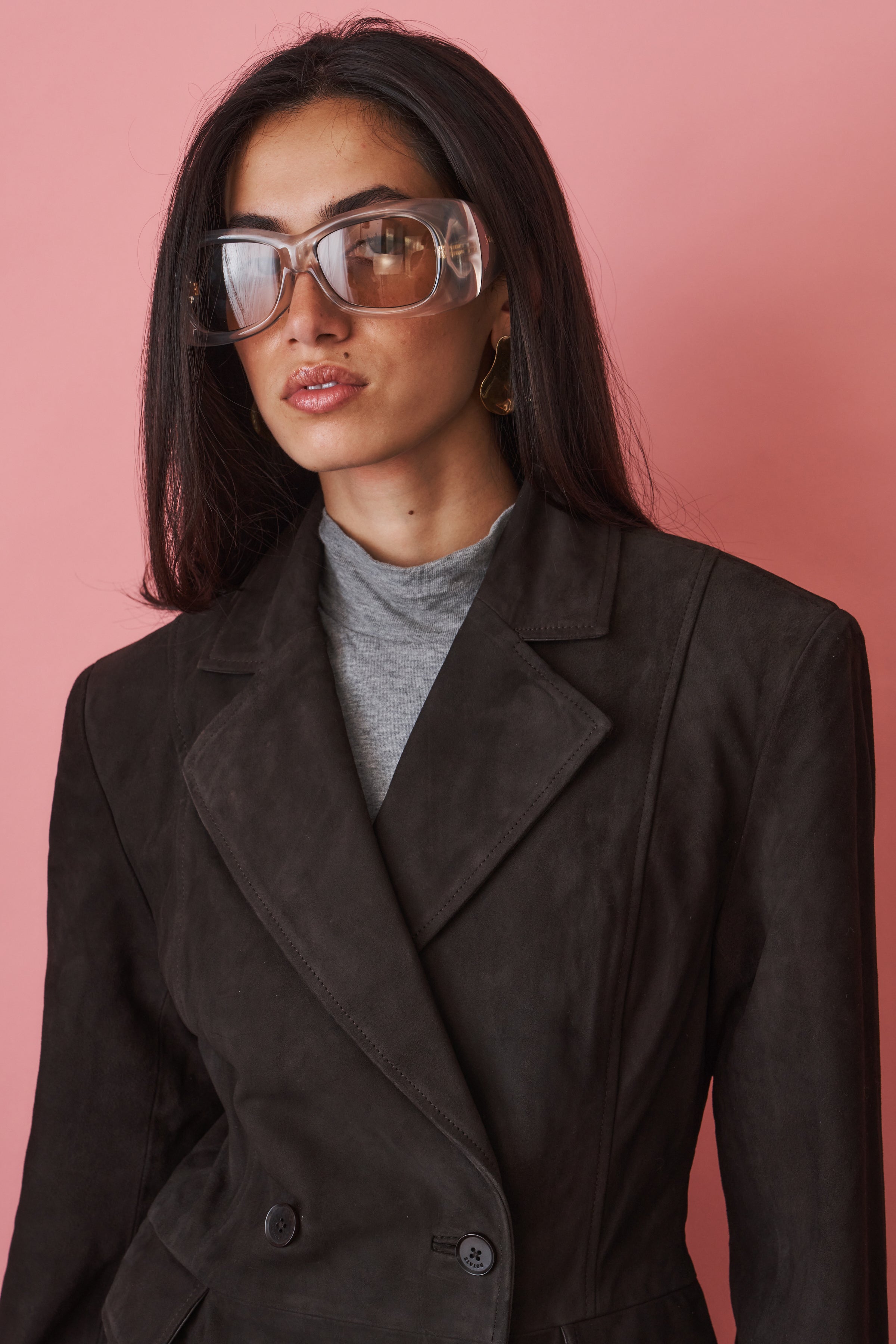 Venetta Ganache Suede Coat