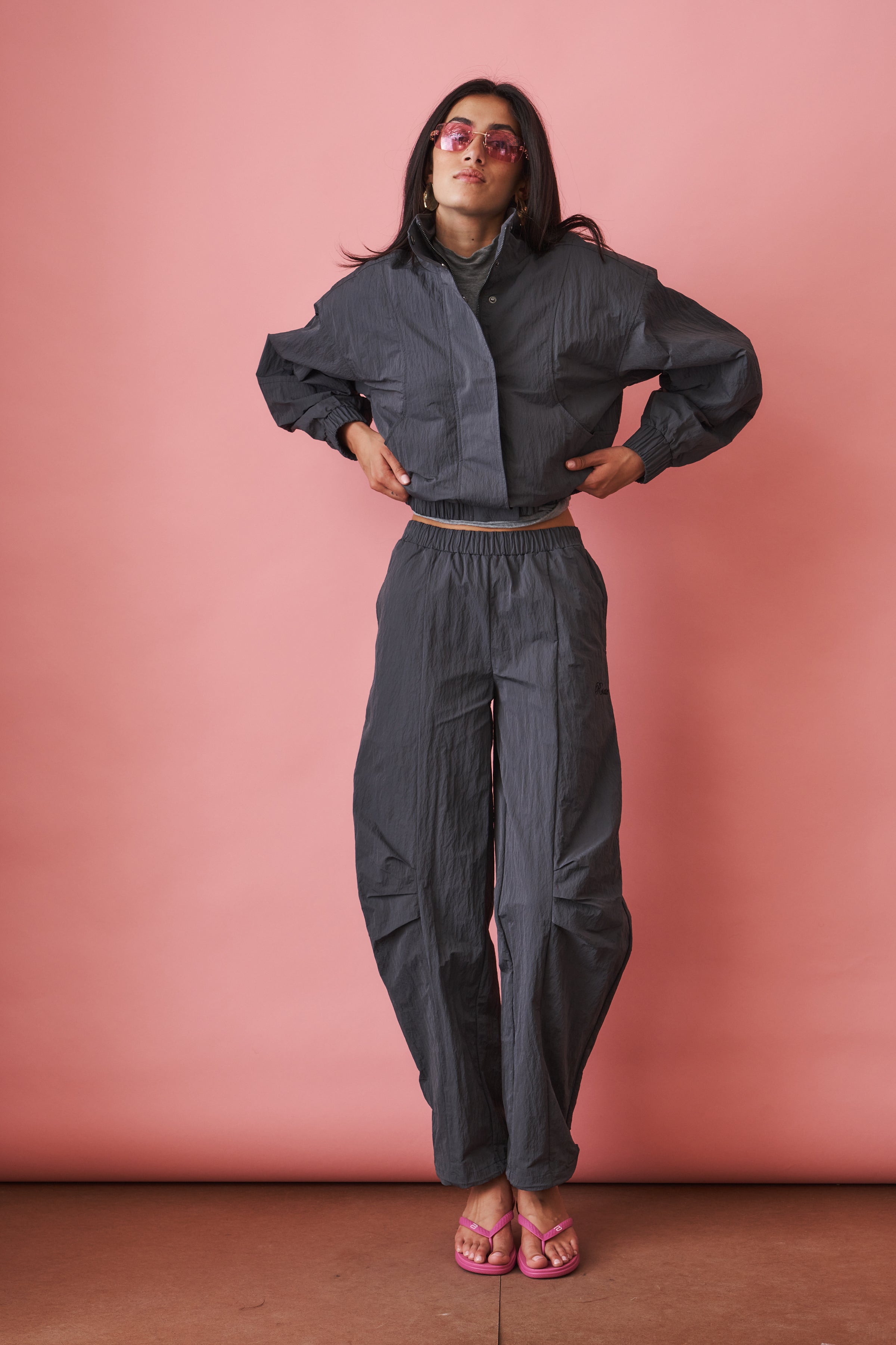 Cassia Pinstripe Track Pants