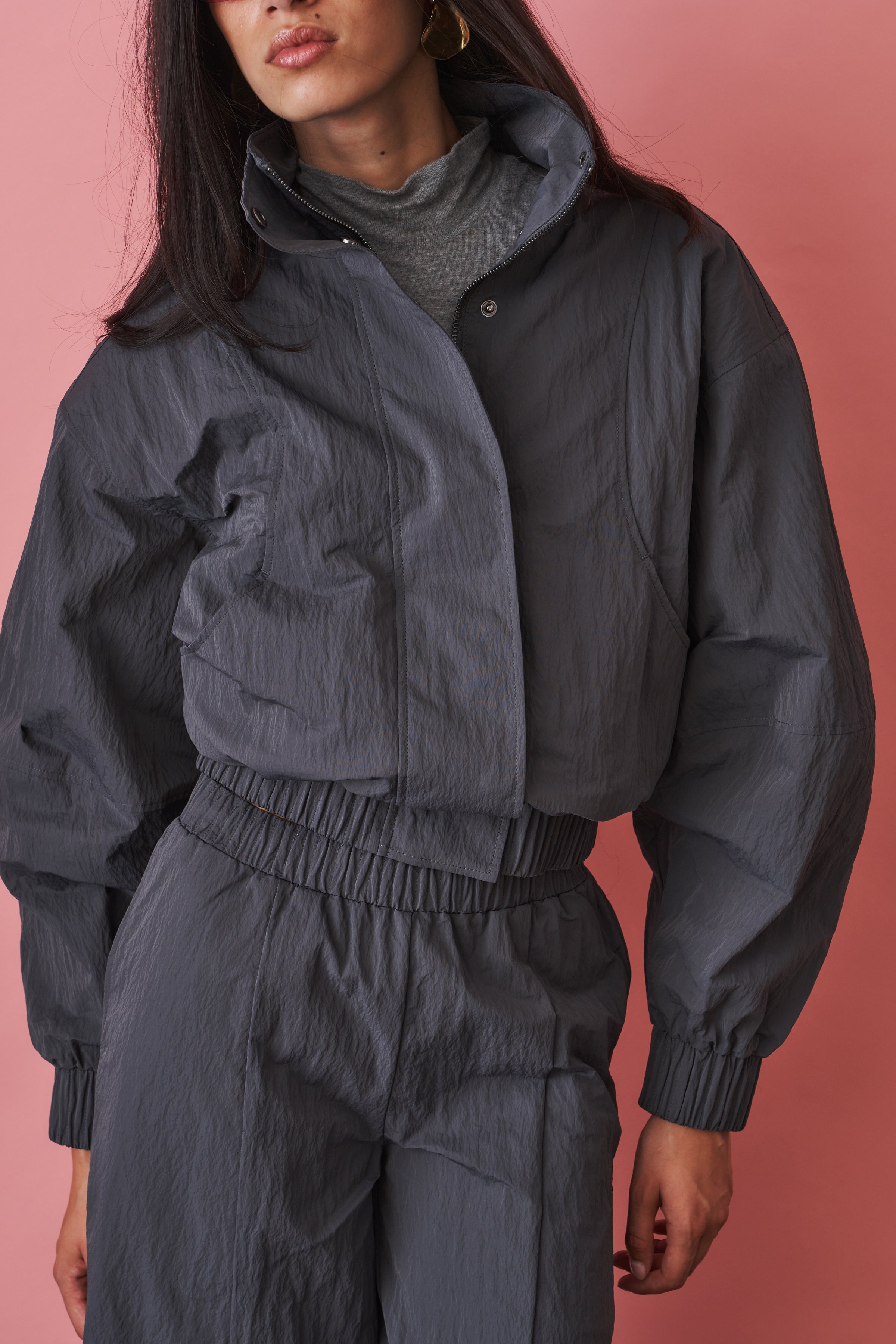Sunni Pinstripe Track Jacket