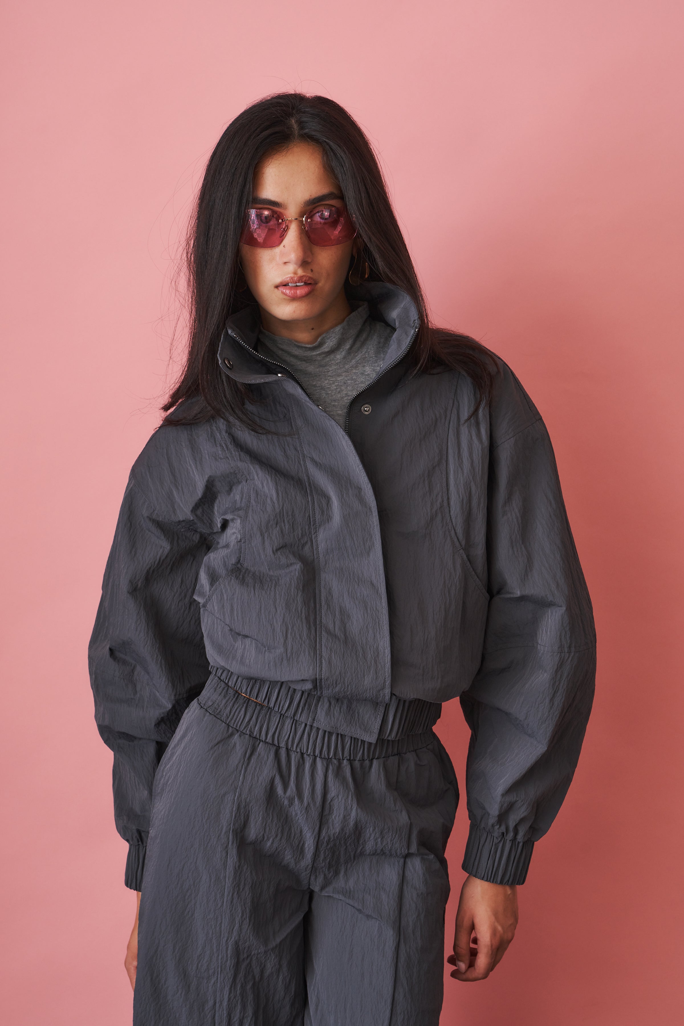 Sunni Pinstripe Track Jacket