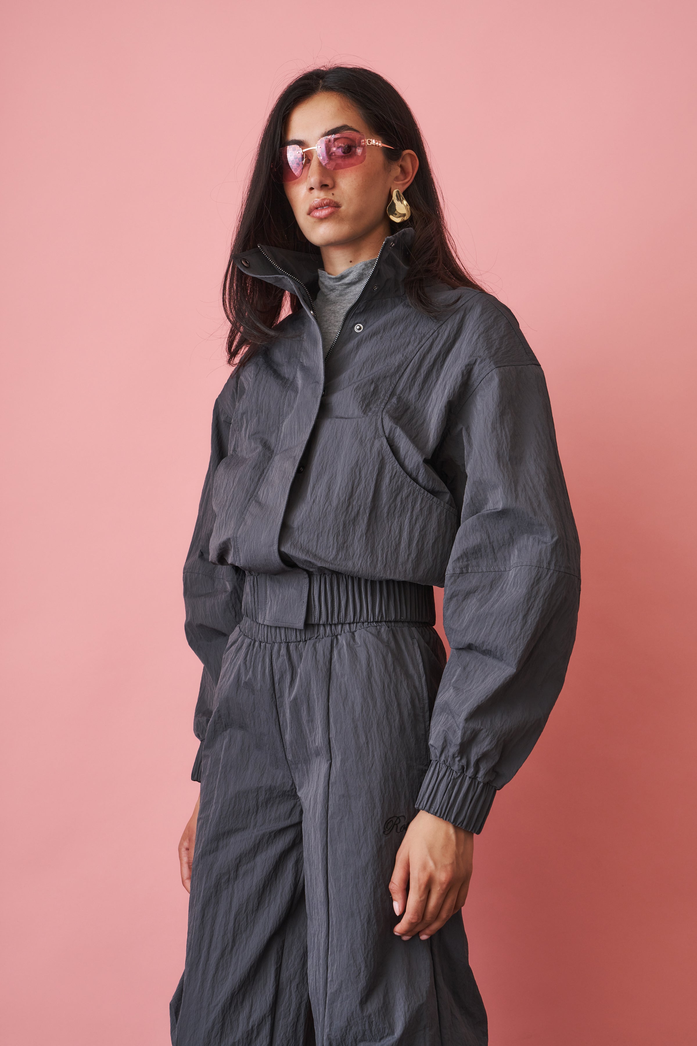 Sunni Pinstripe Track Jacket