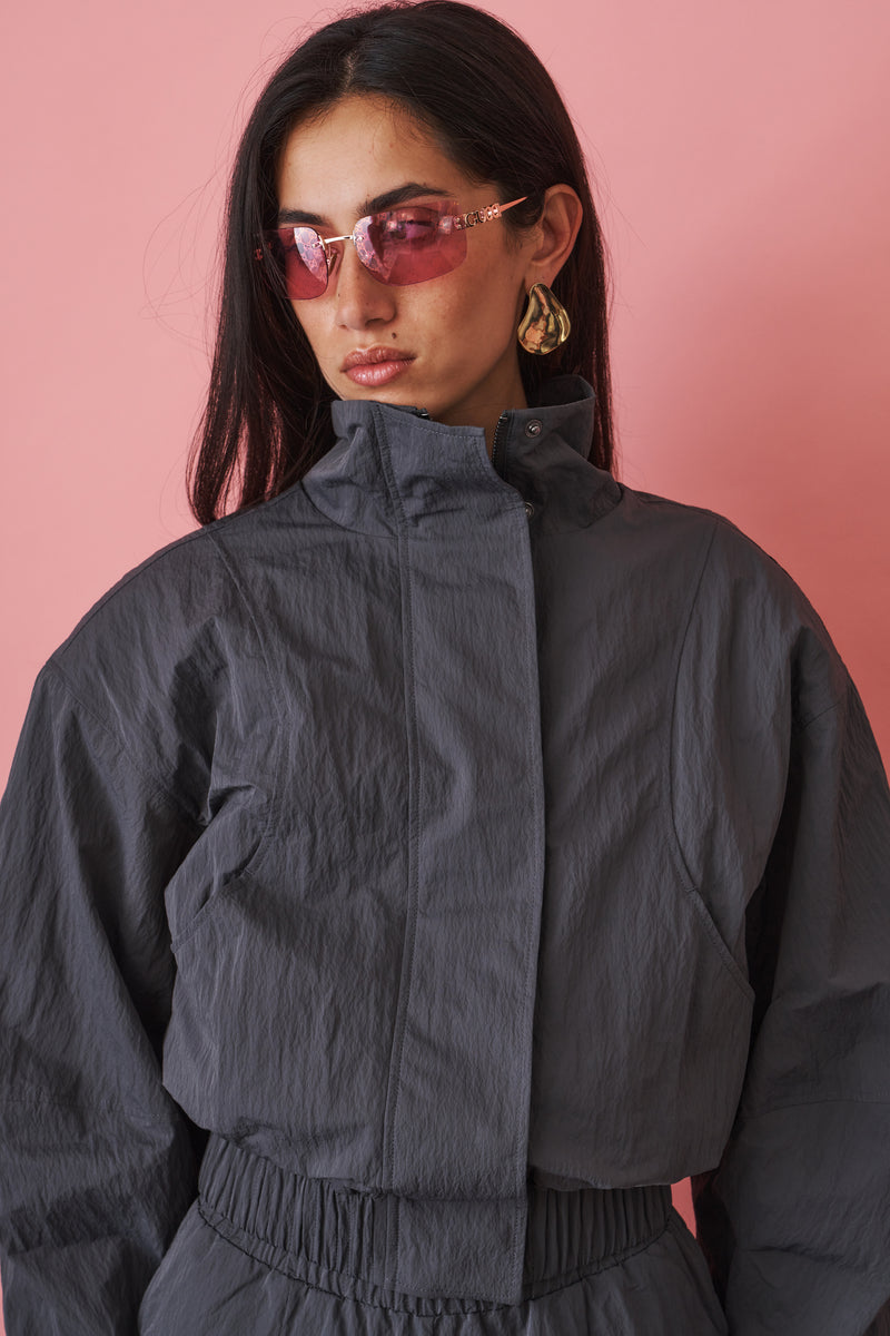 Sunni Pinstripe Track Jacket