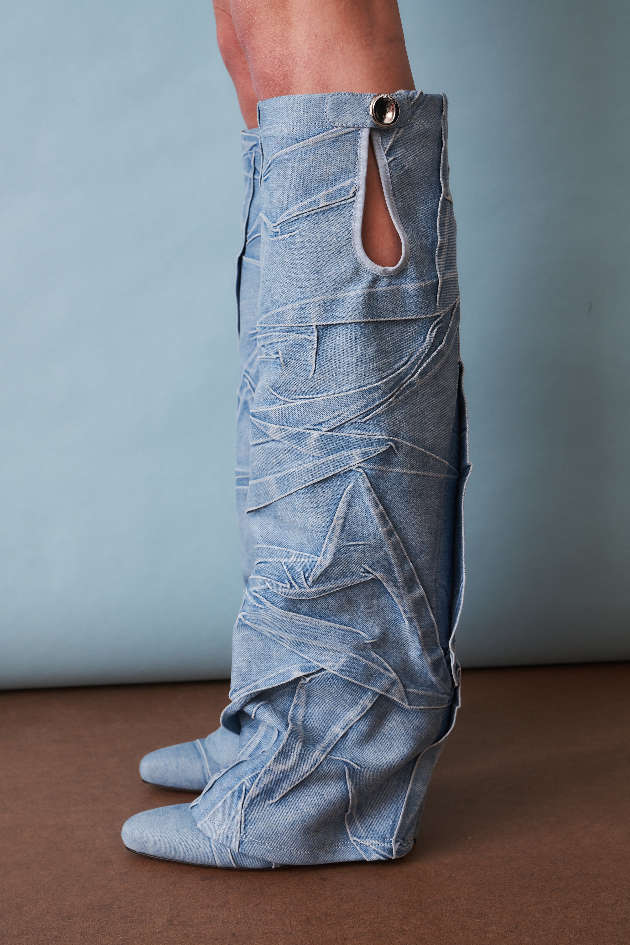 Leon Denim Boot 100mm