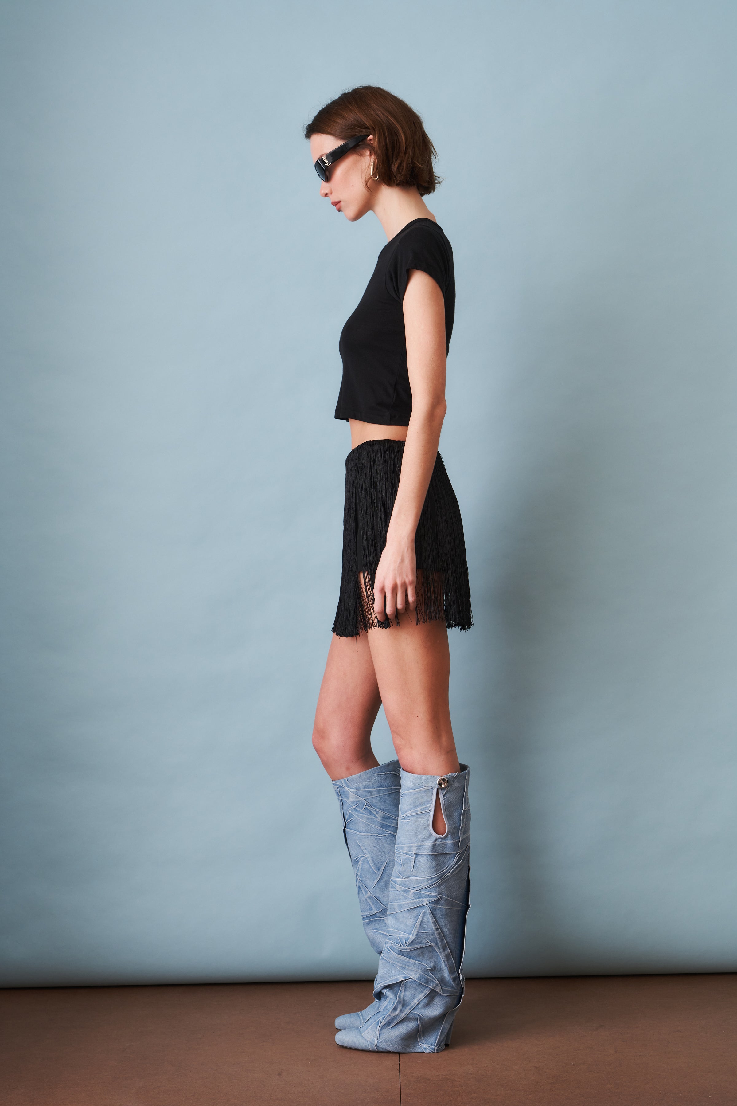 Fringe Mini Skirt