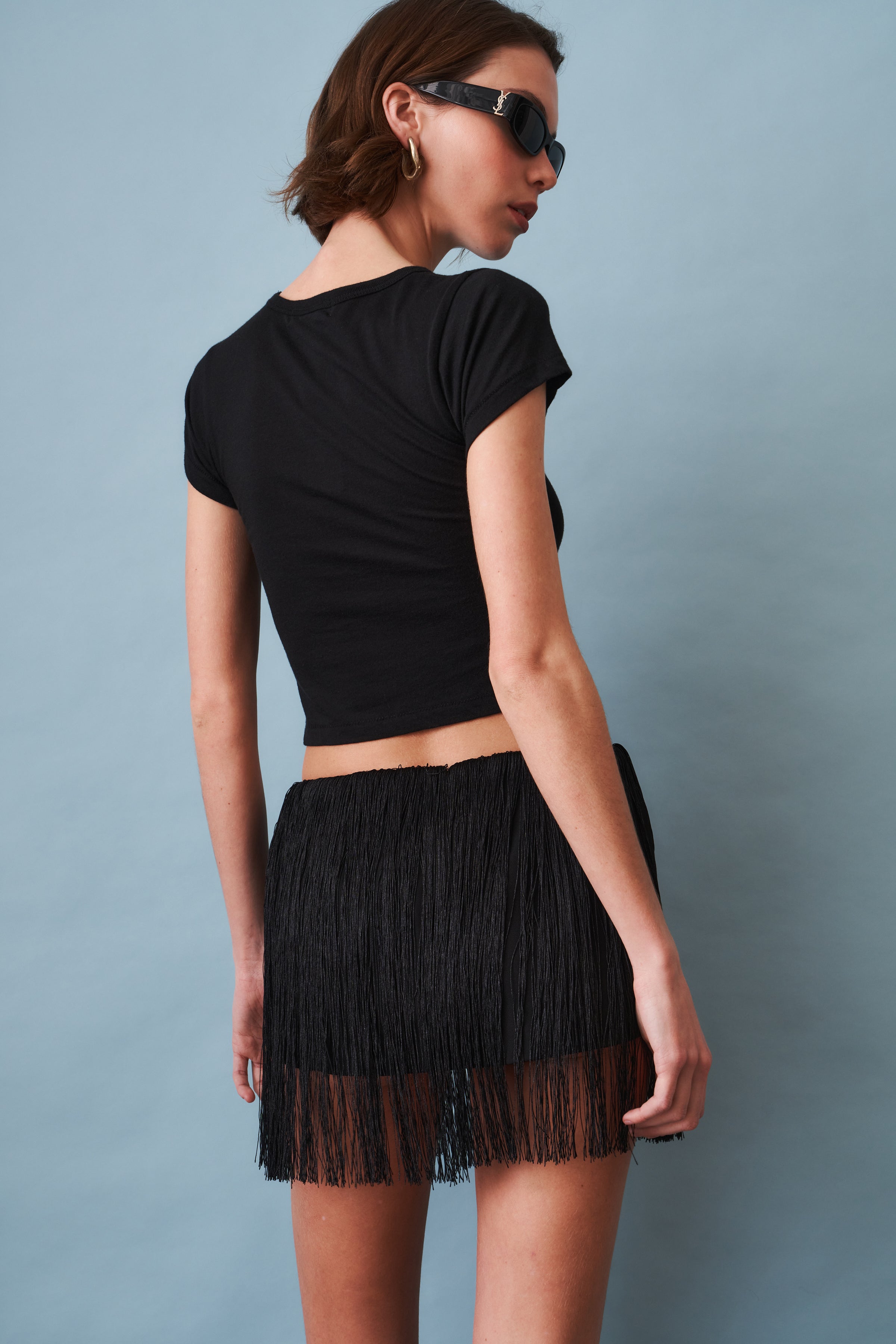 Fringe Mini Skirt